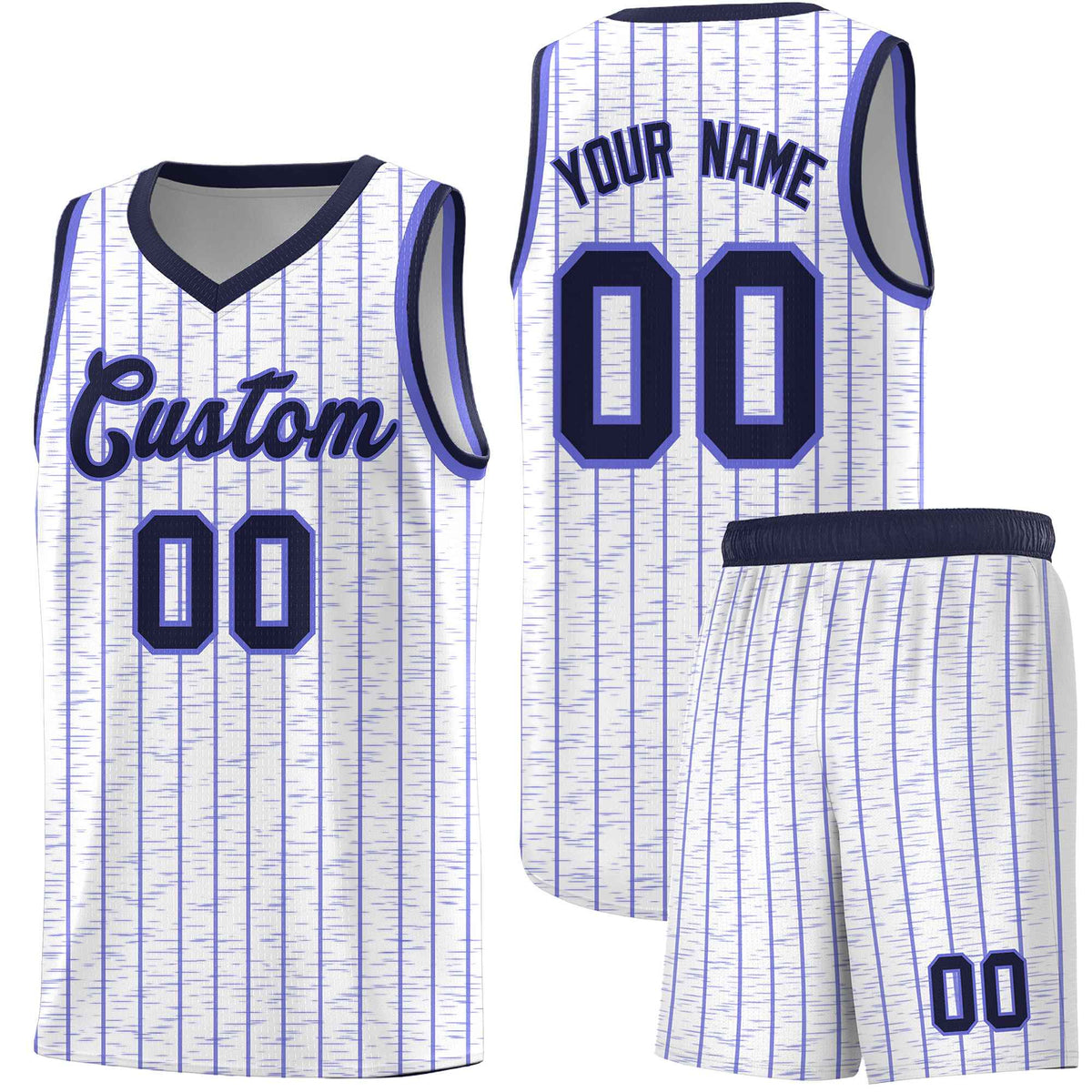 Custom White Custom Gray Pinstripe Retro Sets Uniform Basketball Jersey