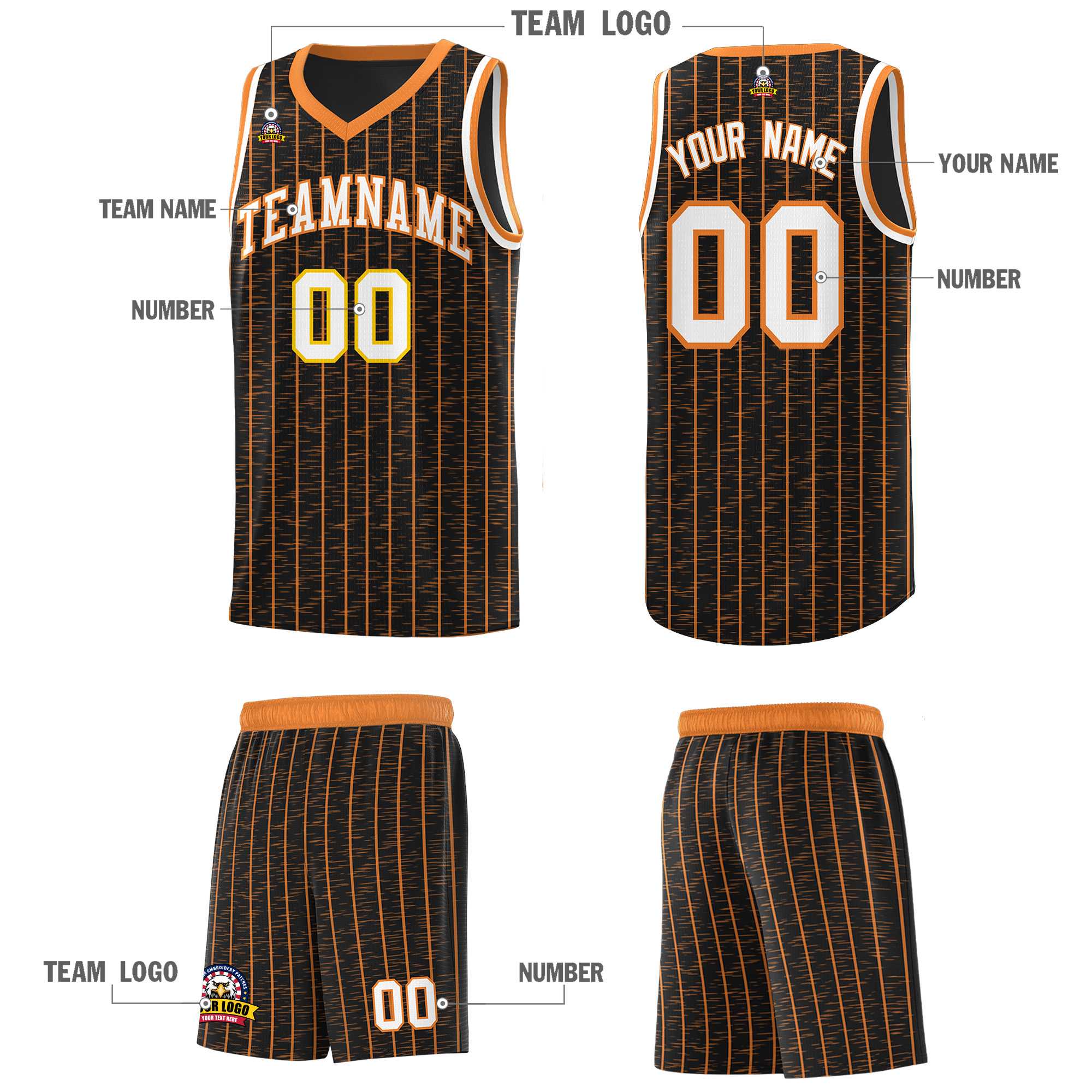 Custom Black Custom Gray Pinstripe Retro Sets Uniform Basketball Jersey