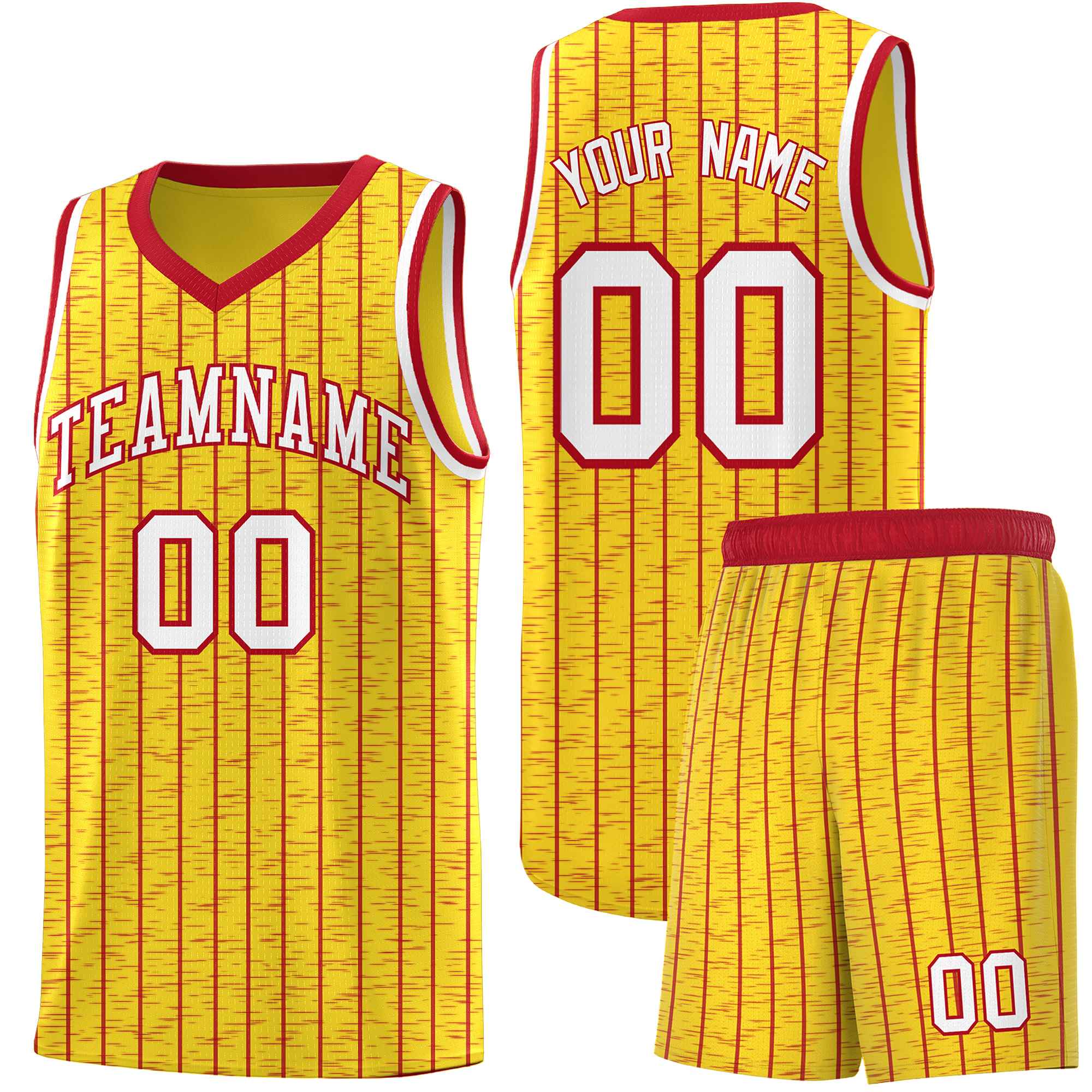 Custom Gold Custom Gray Pinstripe Retro Sets Uniform Basketball Jersey