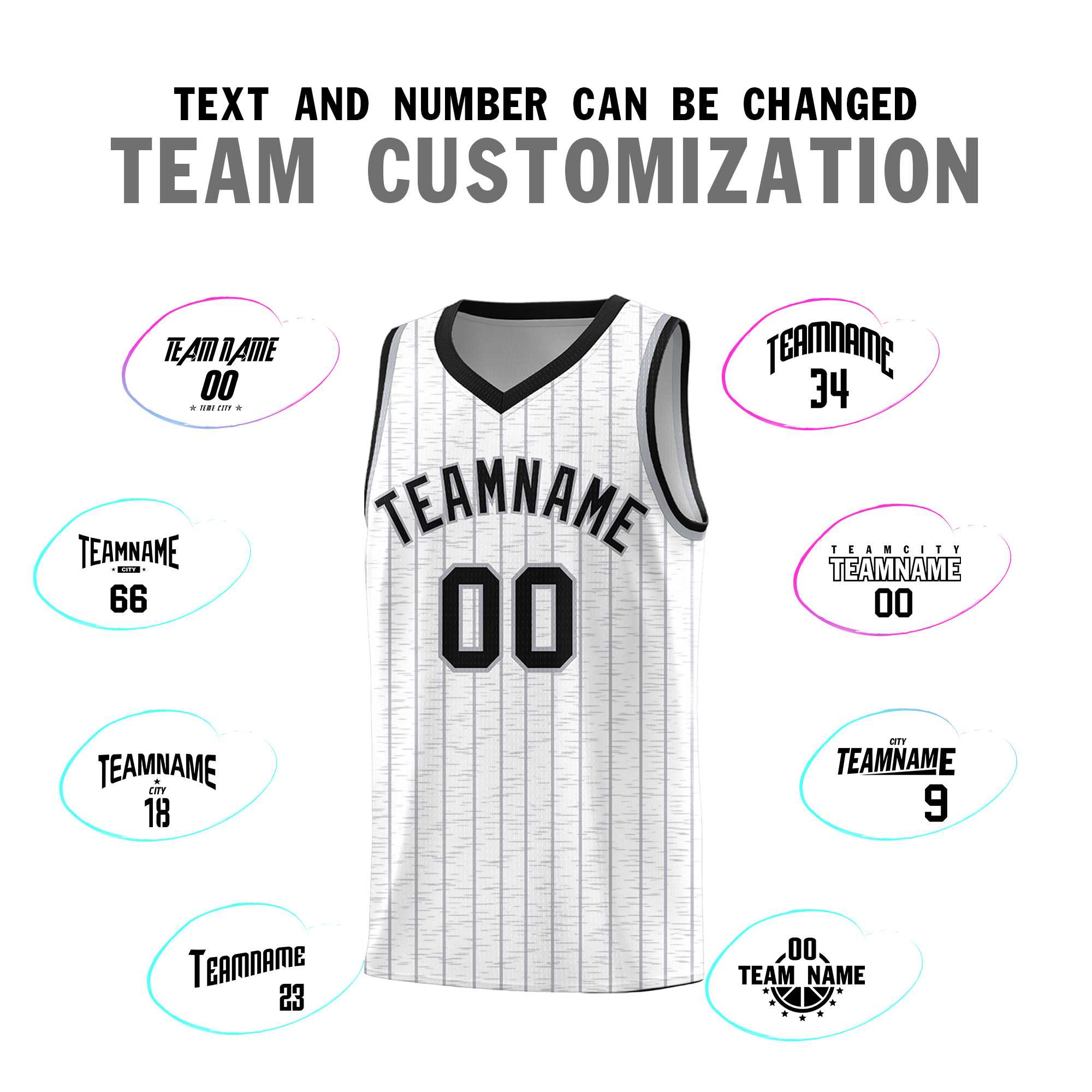 Custom White Custom Gray Pinstripe Retro Sets Uniform Basketball Jersey