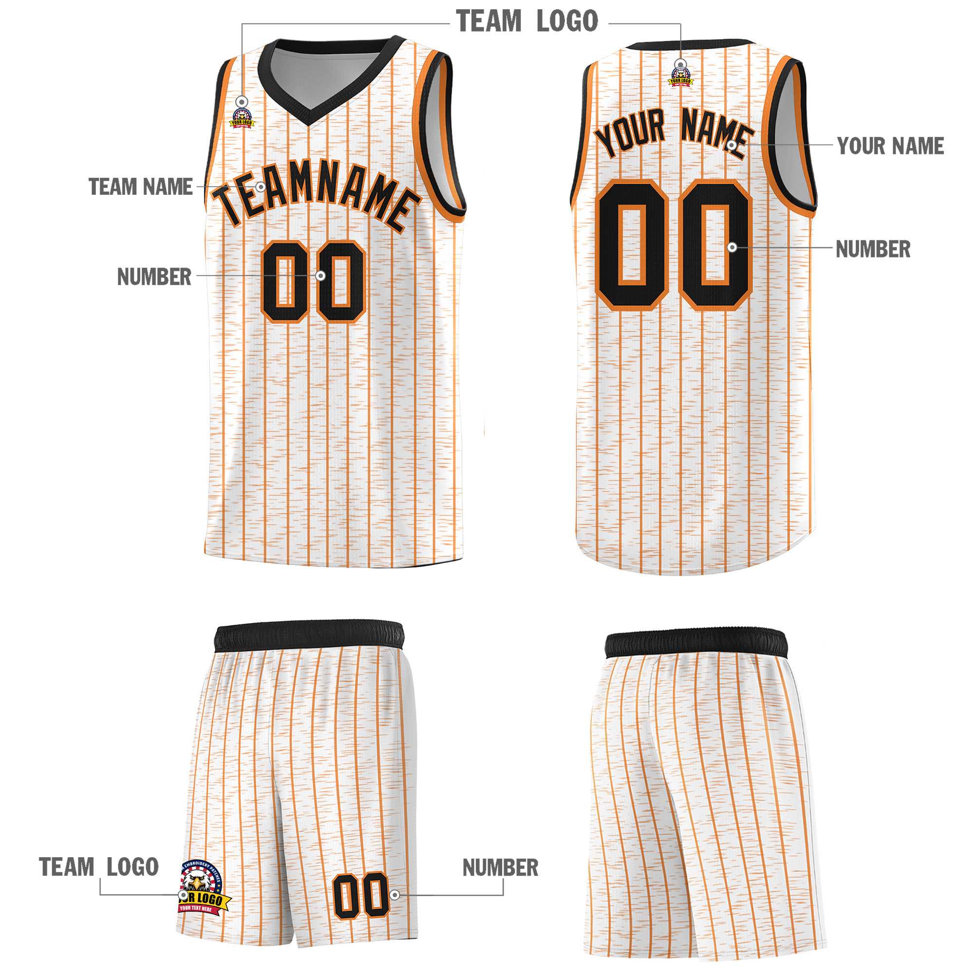 Custom White Custom Gray Pinstripe Retro Sets Uniform Basketball Jersey