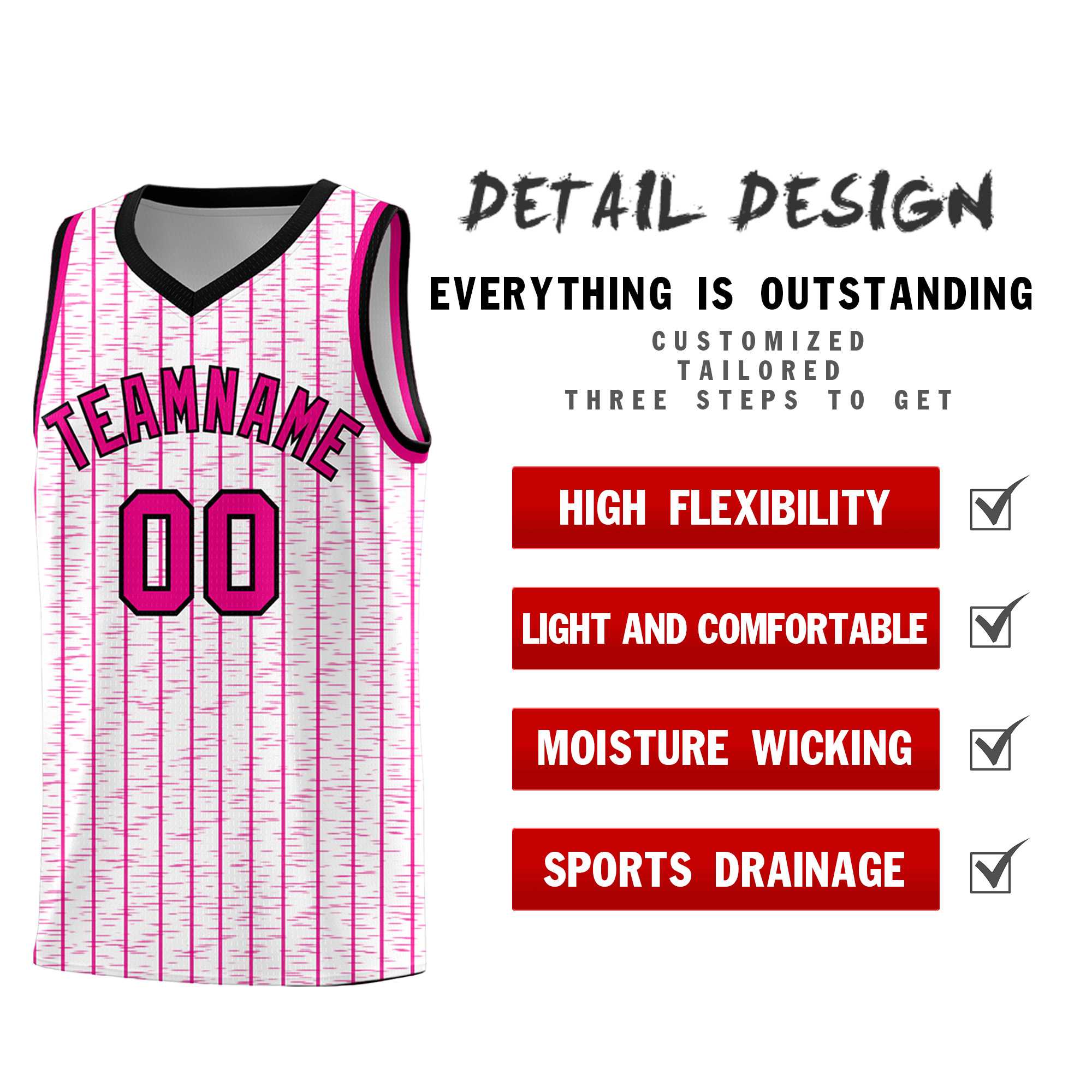 Custom White Custom Gray Pinstripe Retro Sets Uniform Basketball Jersey