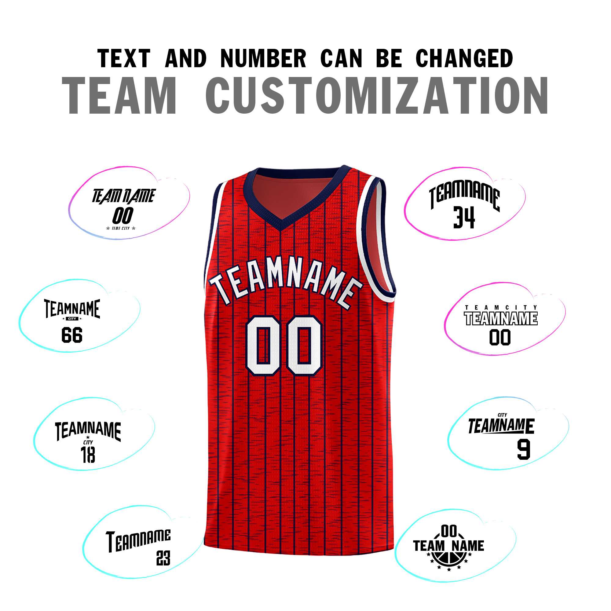 Custom Red Custom Gray Pinstripe Retro Sets Uniform Basketball Jersey