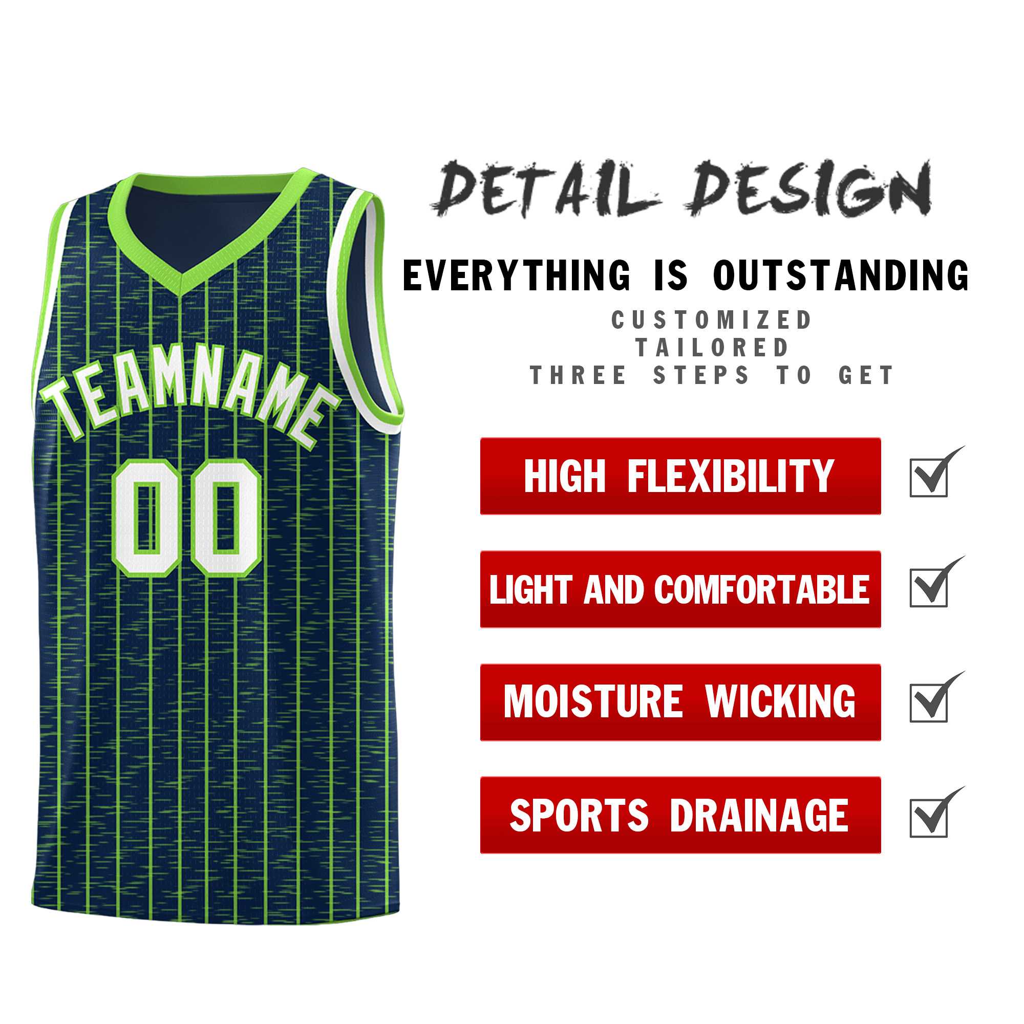 Custom Navy Custom Gray Pinstripe Retro Sets Uniform Basketball Jersey