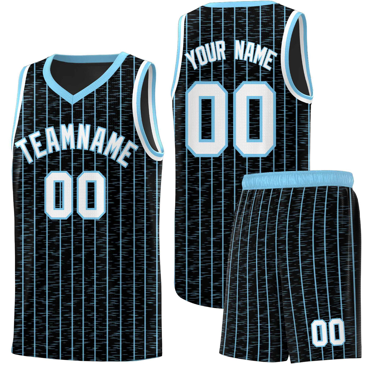 Custom Black Custom Gray Pinstripe Retro Sets Uniform Basketball Jersey