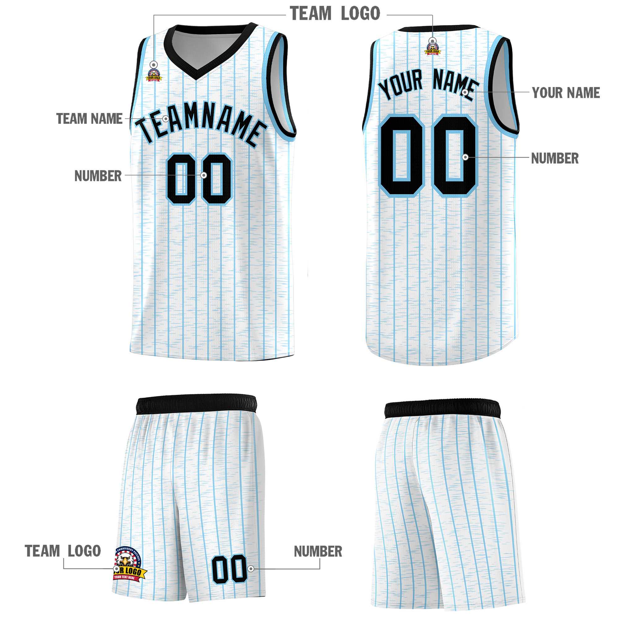 Custom White Custom Gray Pinstripe Retro Sets Uniform Basketball Jersey