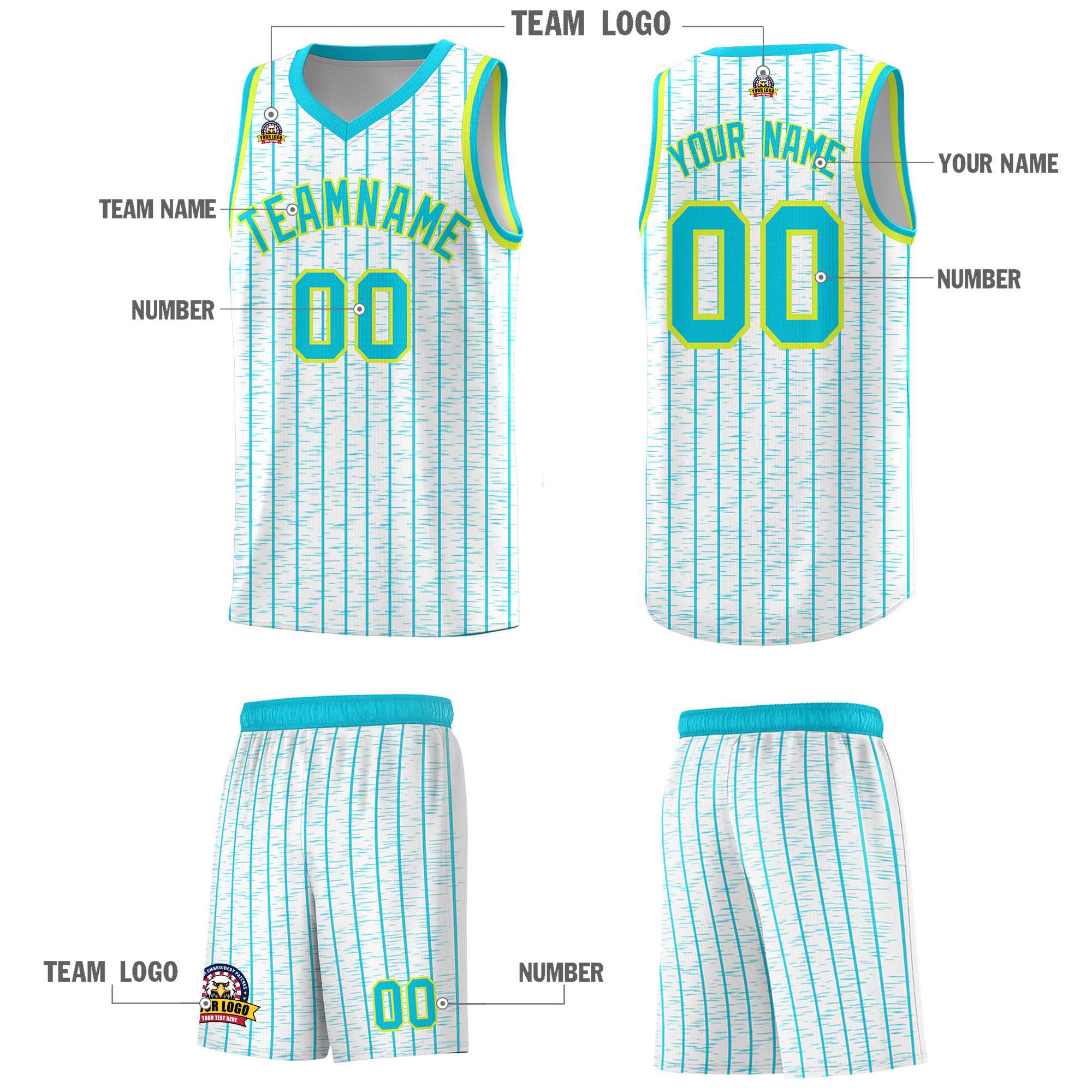 Custom White Custom Gray Pinstripe Retro Sets Uniform Basketball Jersey