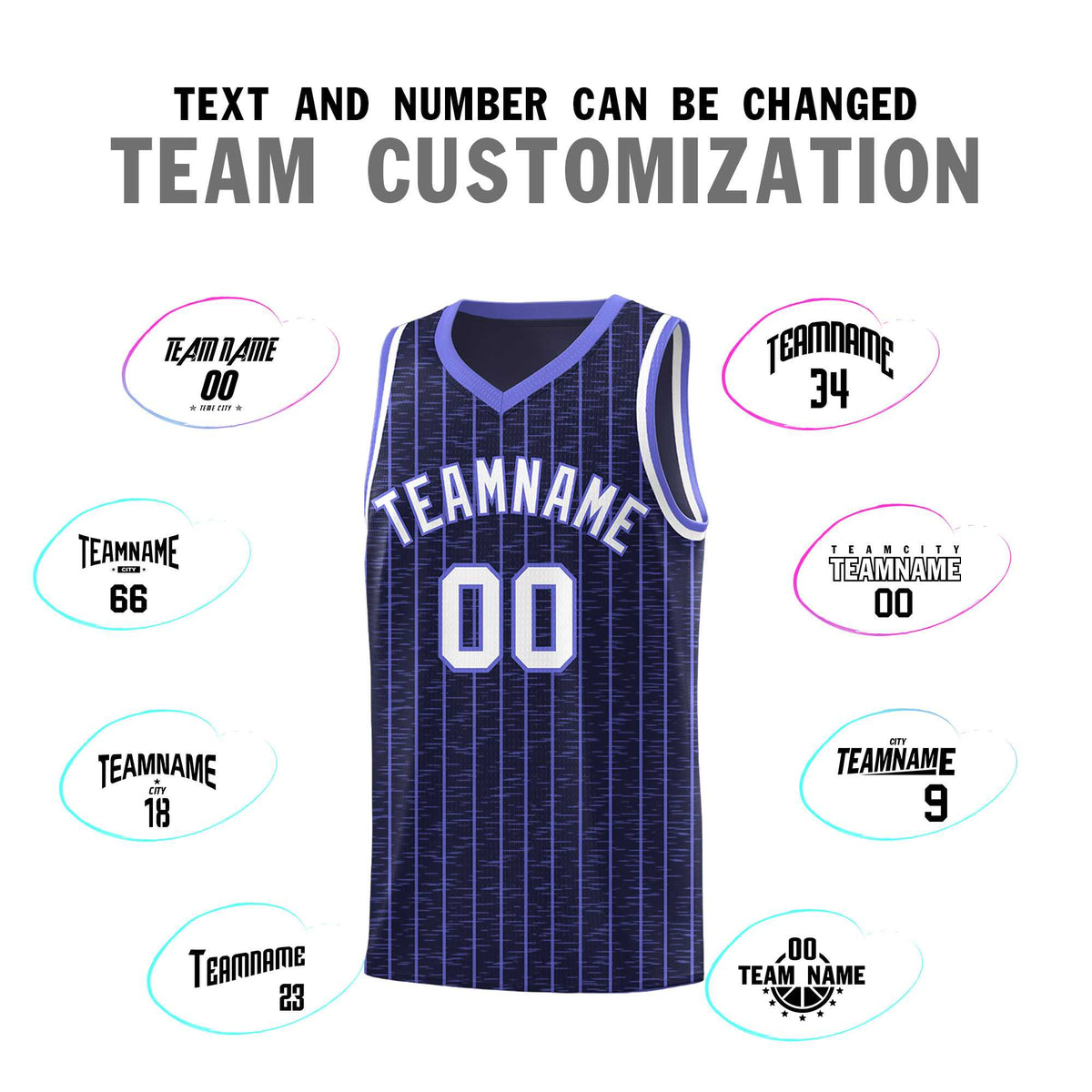 Custom Navy Custom Gray Pinstripe Retro Sets Uniform Basketball Jersey