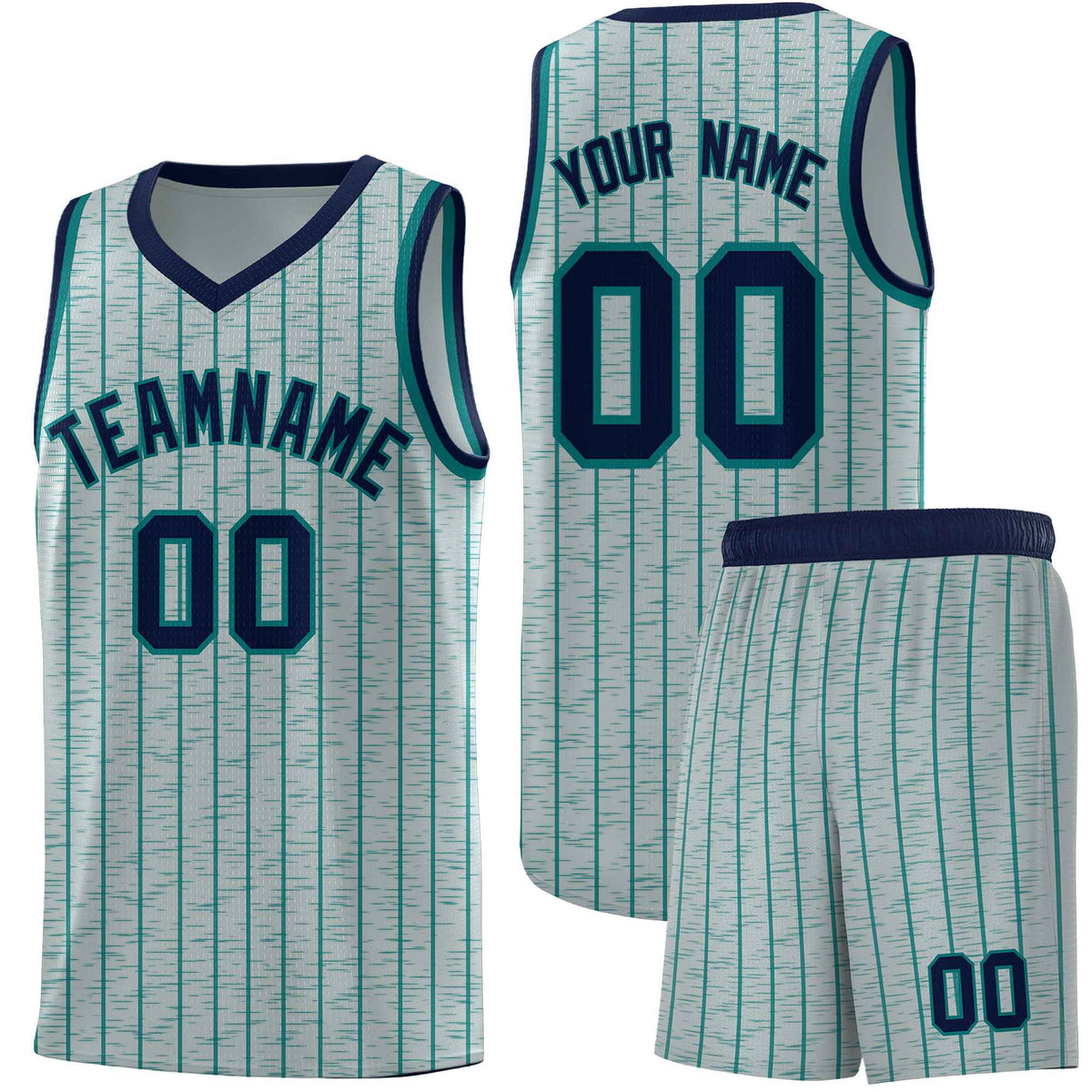 Custom Gray Custom Gray Pinstripe Retro Sets Uniform Basketball Jersey