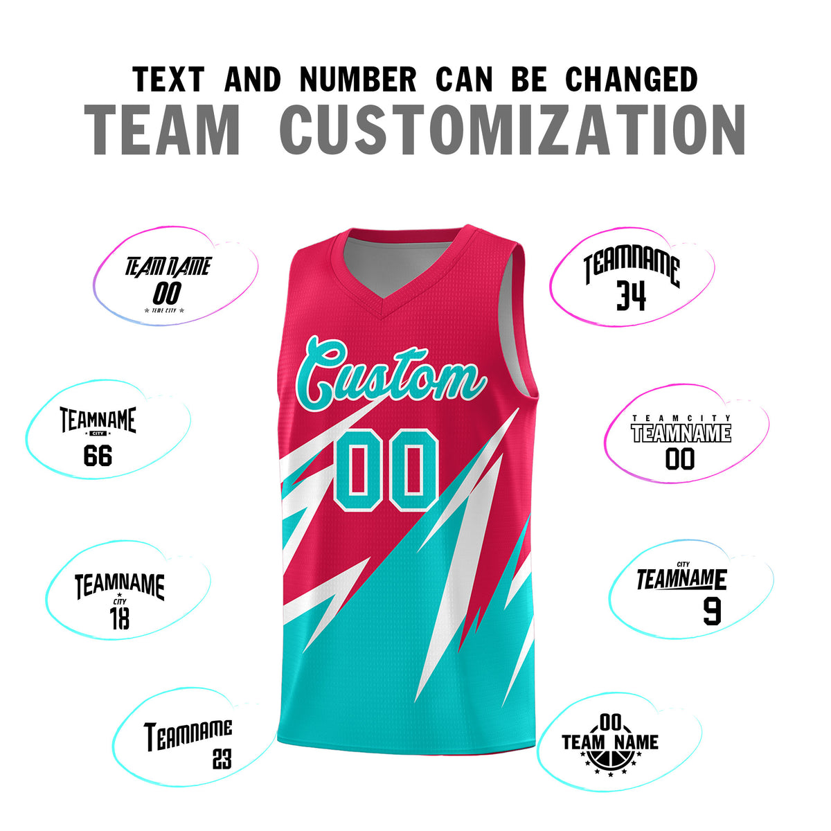 Custom Red Abstract Mountain Pattern Sports Uniform Basketball Jersey