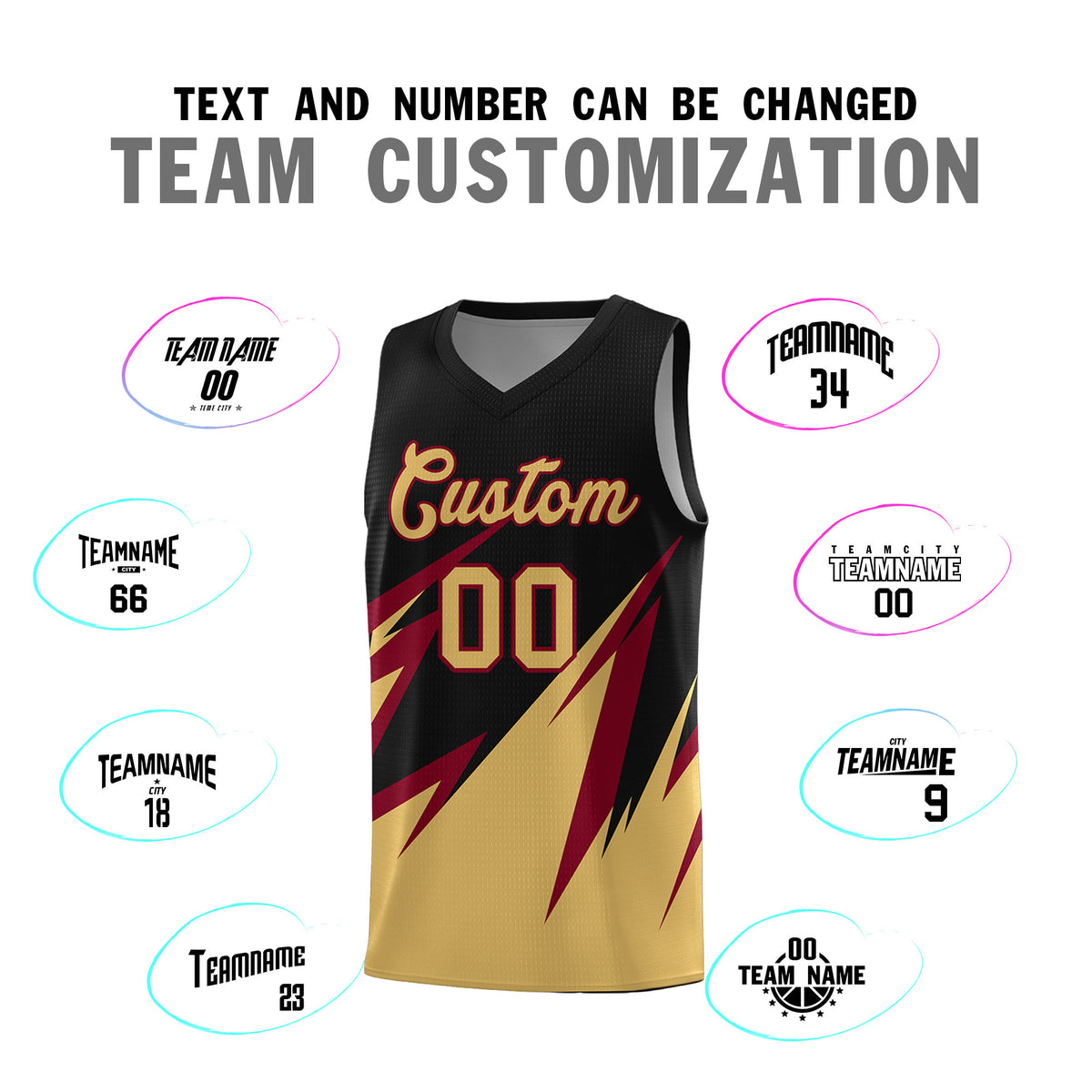 Custom Black Abstract Mountain Pattern Sports Uniform Basketball Jersey