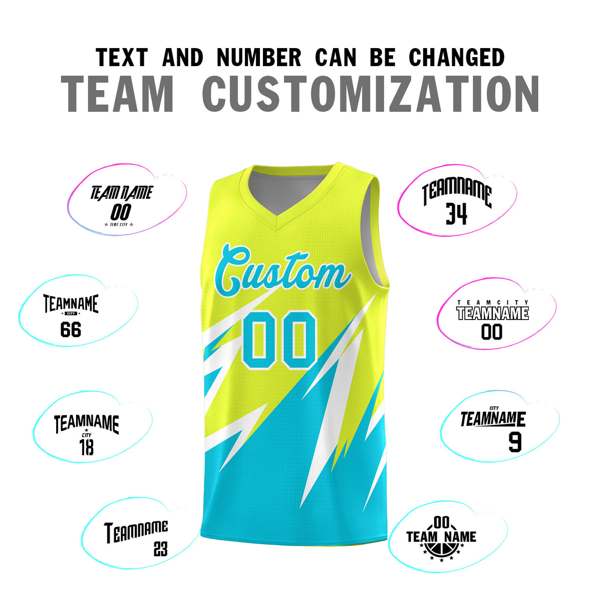 Custom Fluorescent Green Abstract Mountain Pattern Sports Uniform Basketball Jersey