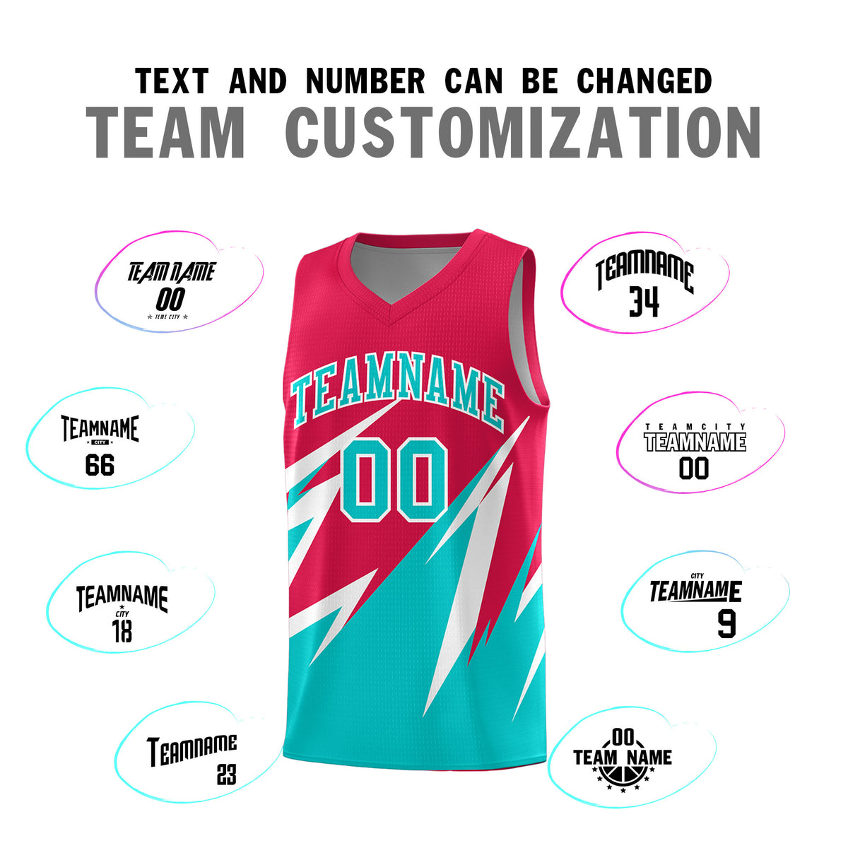 Custom Red Abstract Mountain Pattern Sports Uniform Basketball Jersey