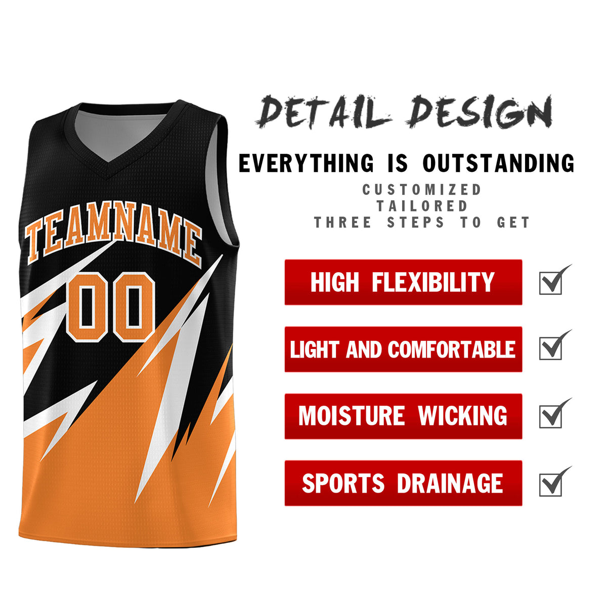 Custom Black Abstract Mountain Pattern Sports Uniform Basketball Jersey