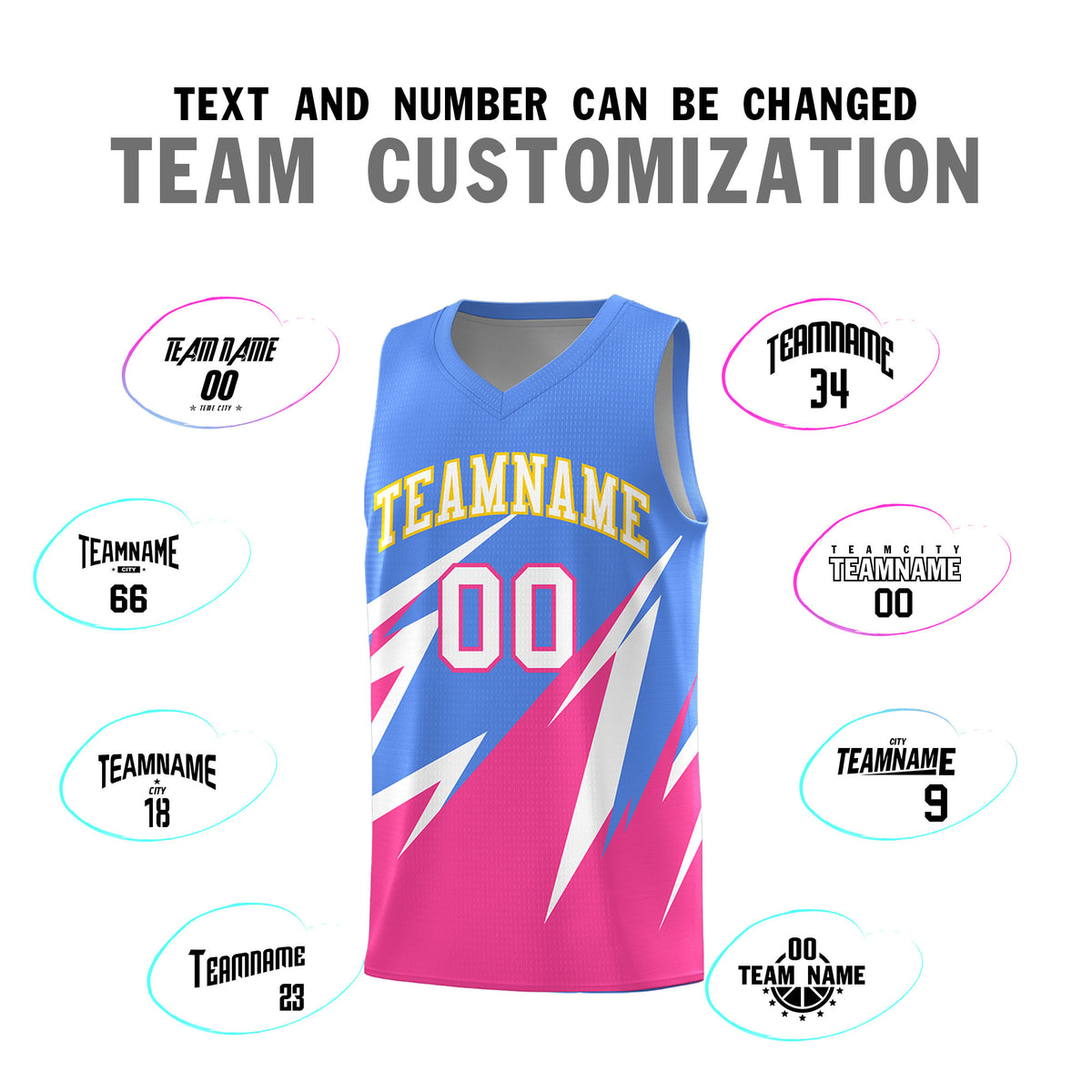 Custom Light Blue Abstract Mountain Pattern Sports Uniform Basketball Jersey