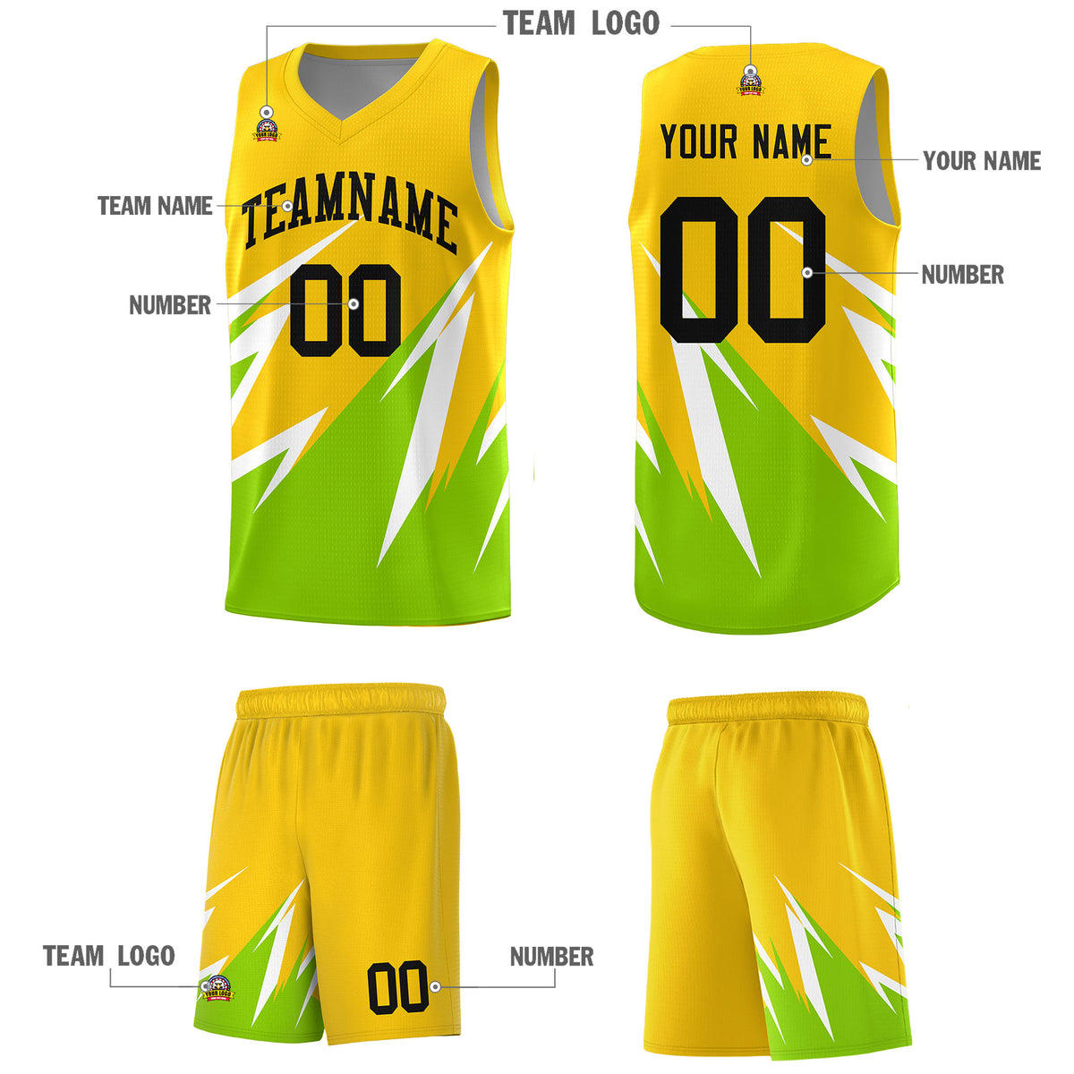 Custom Gold Abstract Mountain Pattern Sports Uniform Basketball Jersey