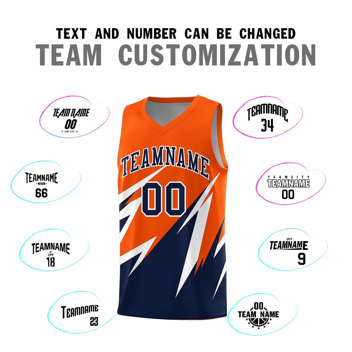 Custom Orange Abstract Mountain Pattern Sports Uniform Basketball Jersey