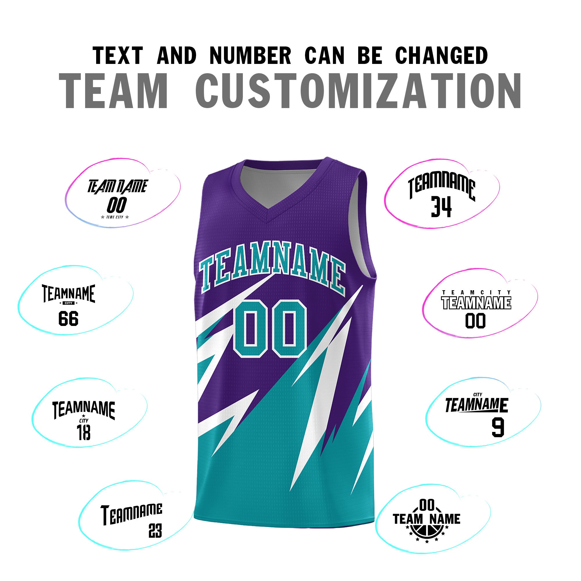 Custom Purple Abstract Mountain Pattern Sports Uniform Basketball Jersey
