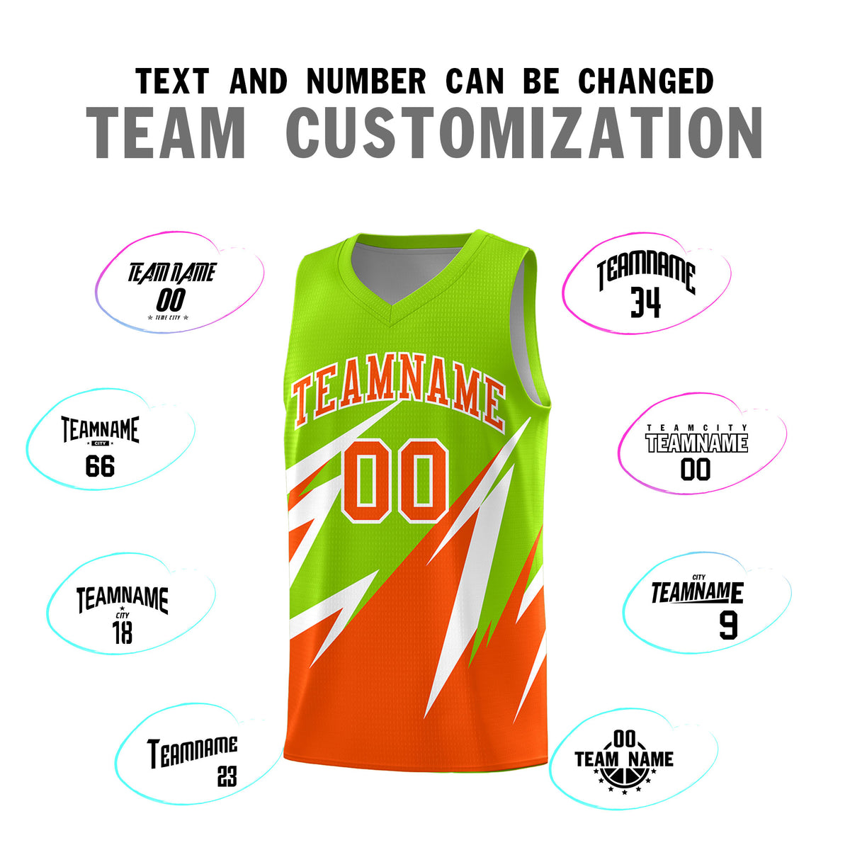 Custom Neon Green Abstract Mountain Pattern Sports Uniform Basketball Jersey