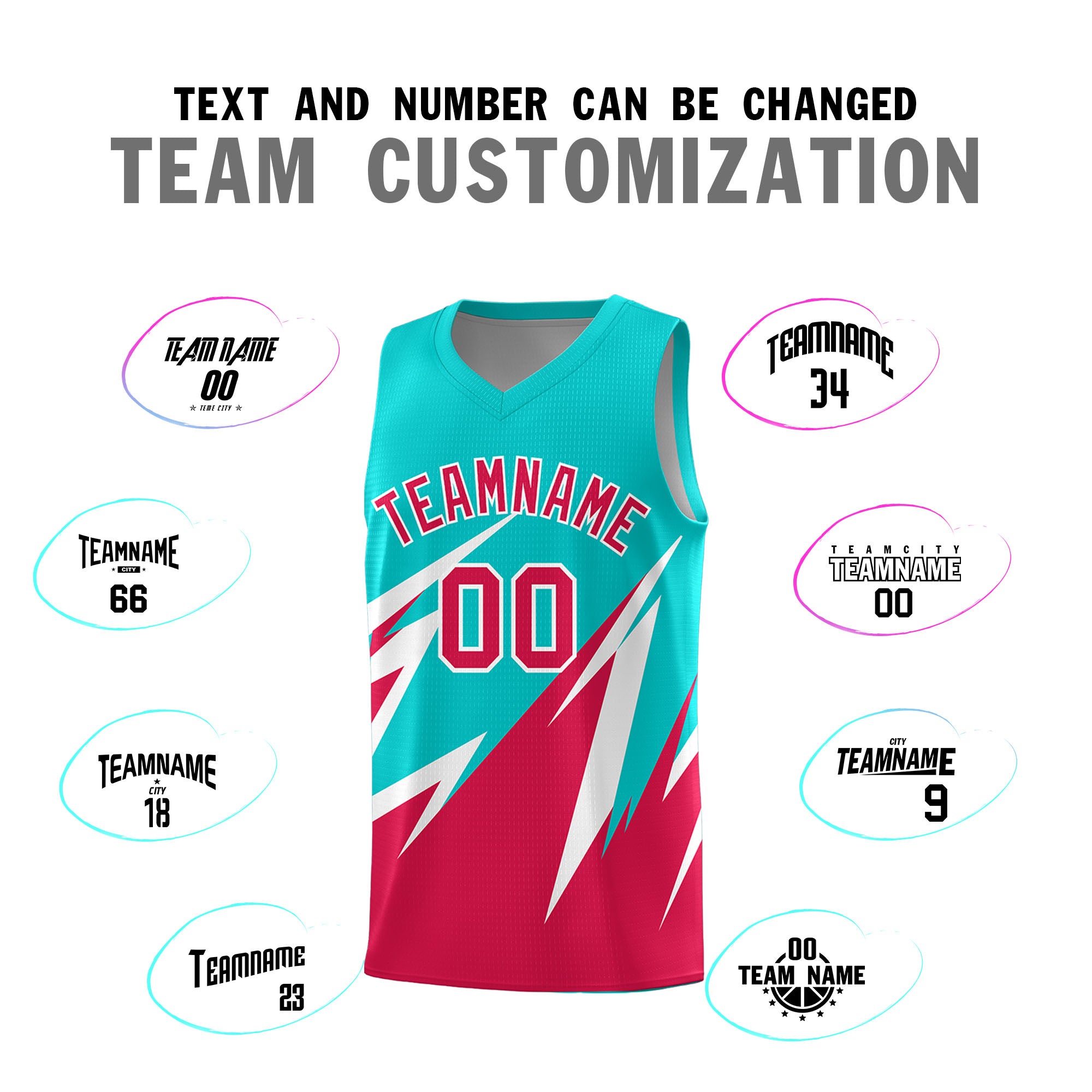 Custom Aqua Abstract Mountain Pattern Sports Uniform Basketball Jersey