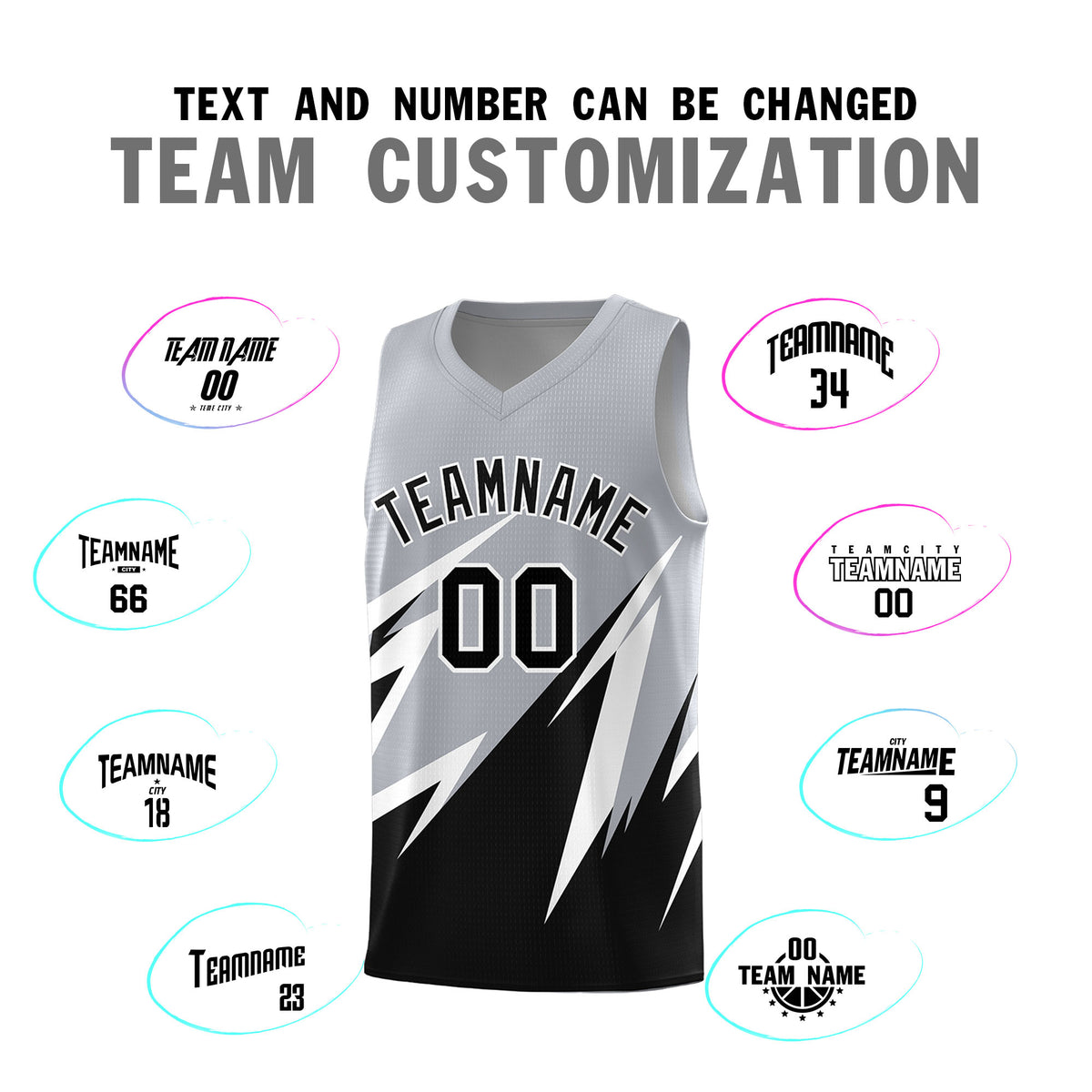Custom Gray Abstract Mountain Pattern Sports Uniform Basketball Jersey
