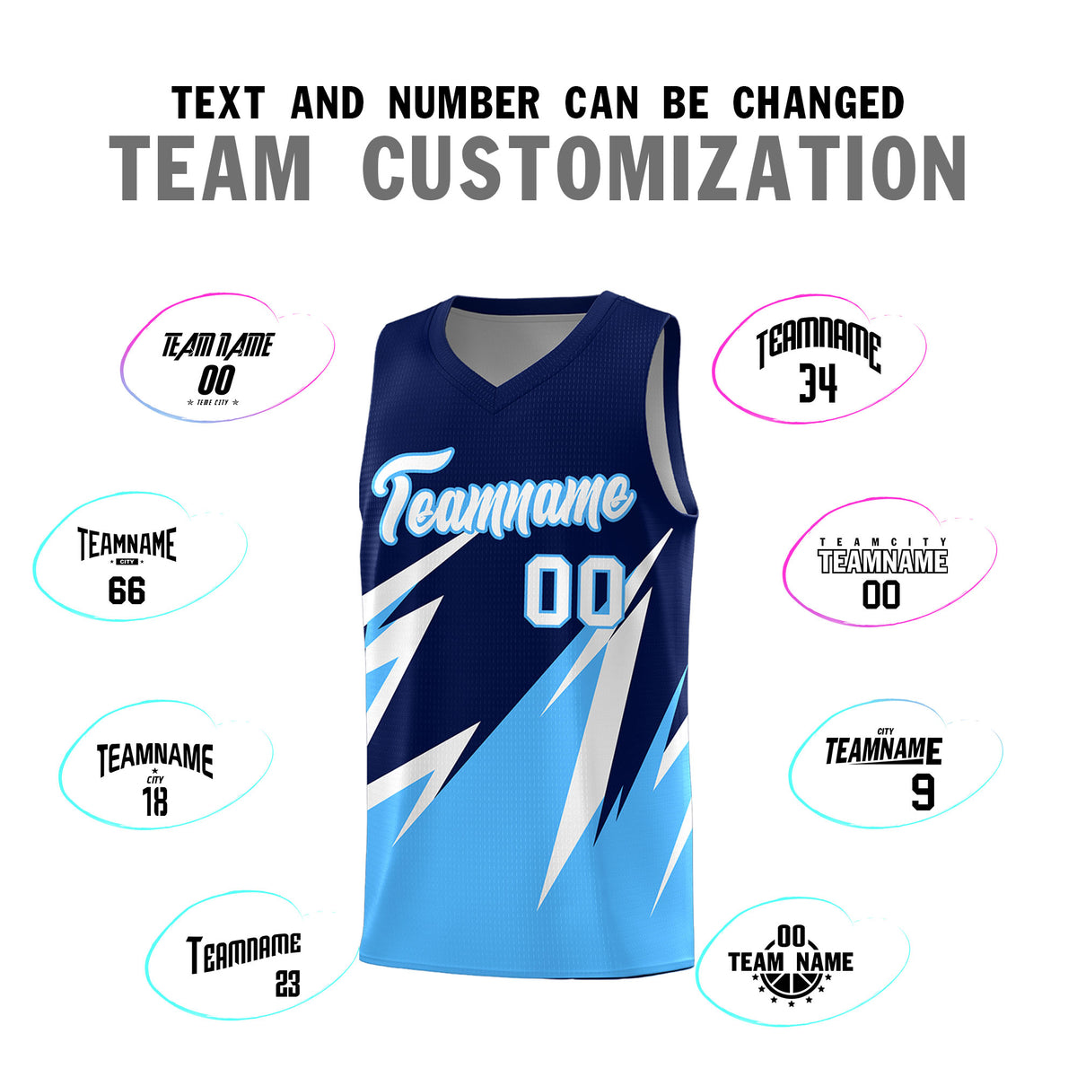 Custom Navy Abstract Mountain Pattern Sports Uniform Basketball Jersey