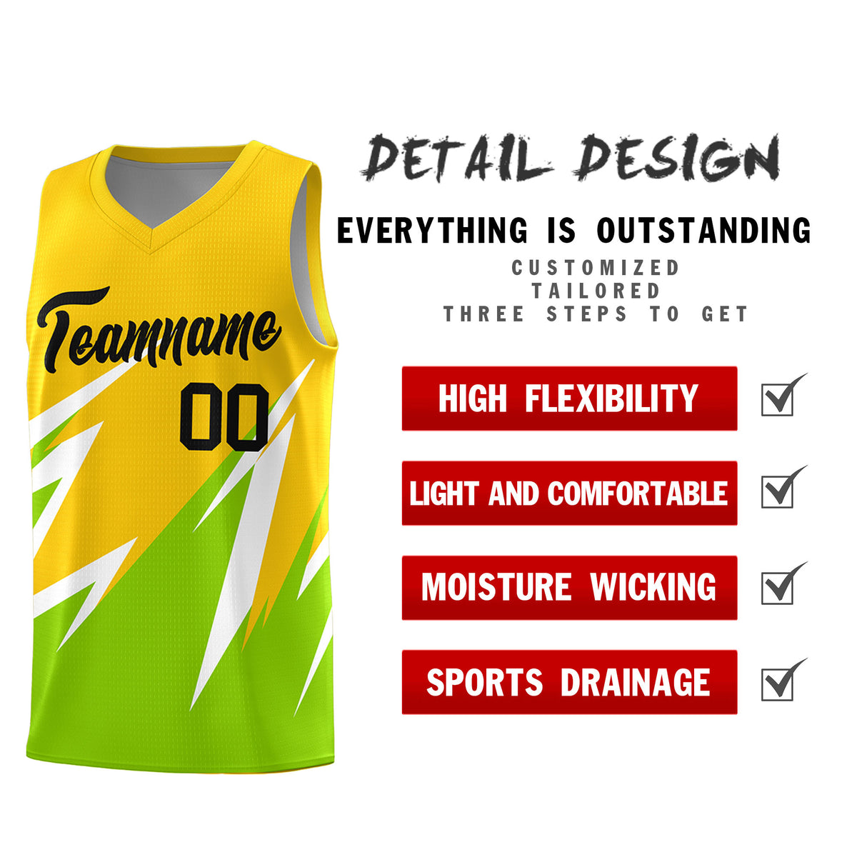 Custom Gold Abstract Mountain Pattern Sports Uniform Basketball Jersey