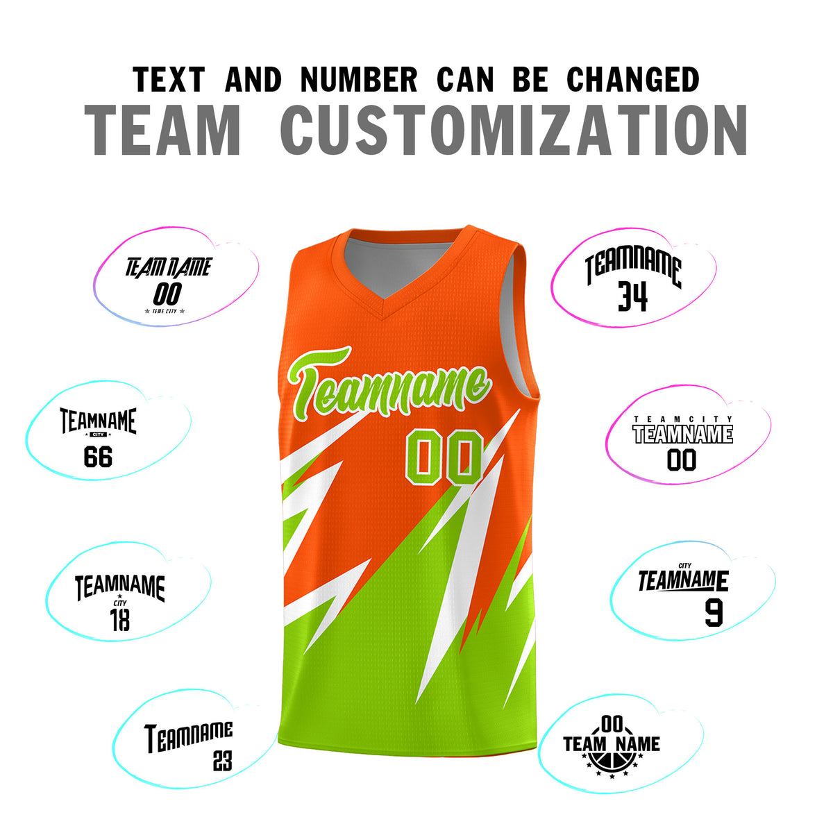 Custom Orange Abstract Mountain Pattern Sports Uniform Basketball Jersey