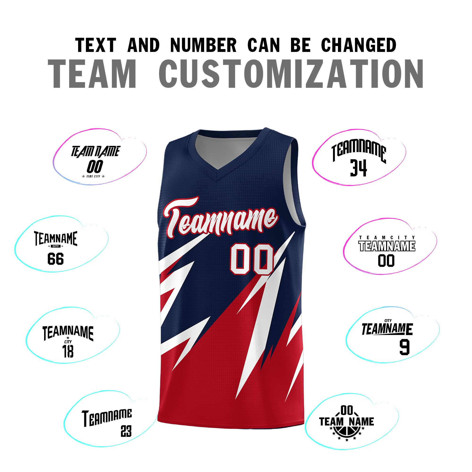 Custom Navy Abstract Mountain Pattern Sports Uniform Basketball Jersey