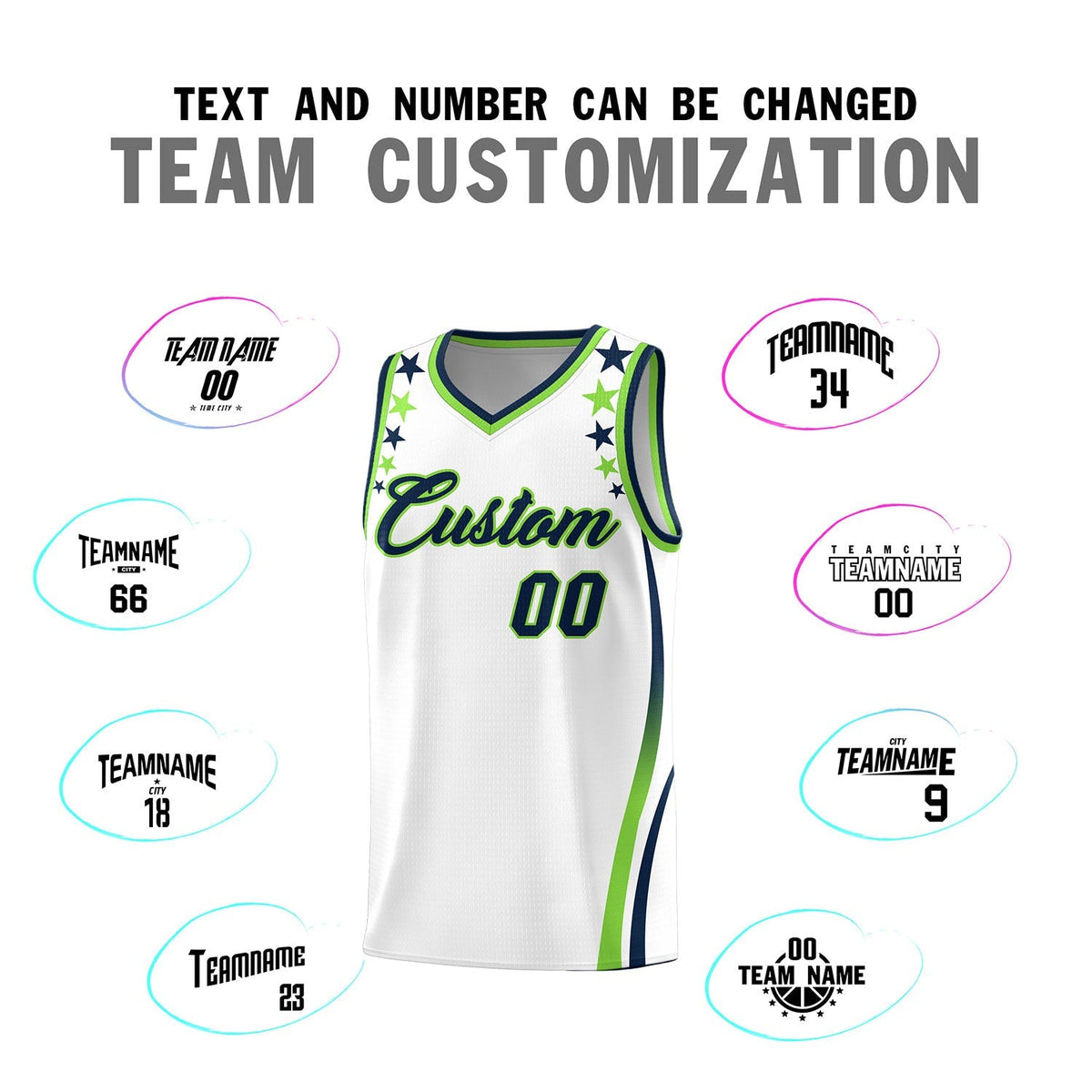 Custom White Shoulders Star Pattern Side Color Block Sports Uniform Basketball Jersey|KXKSHOP