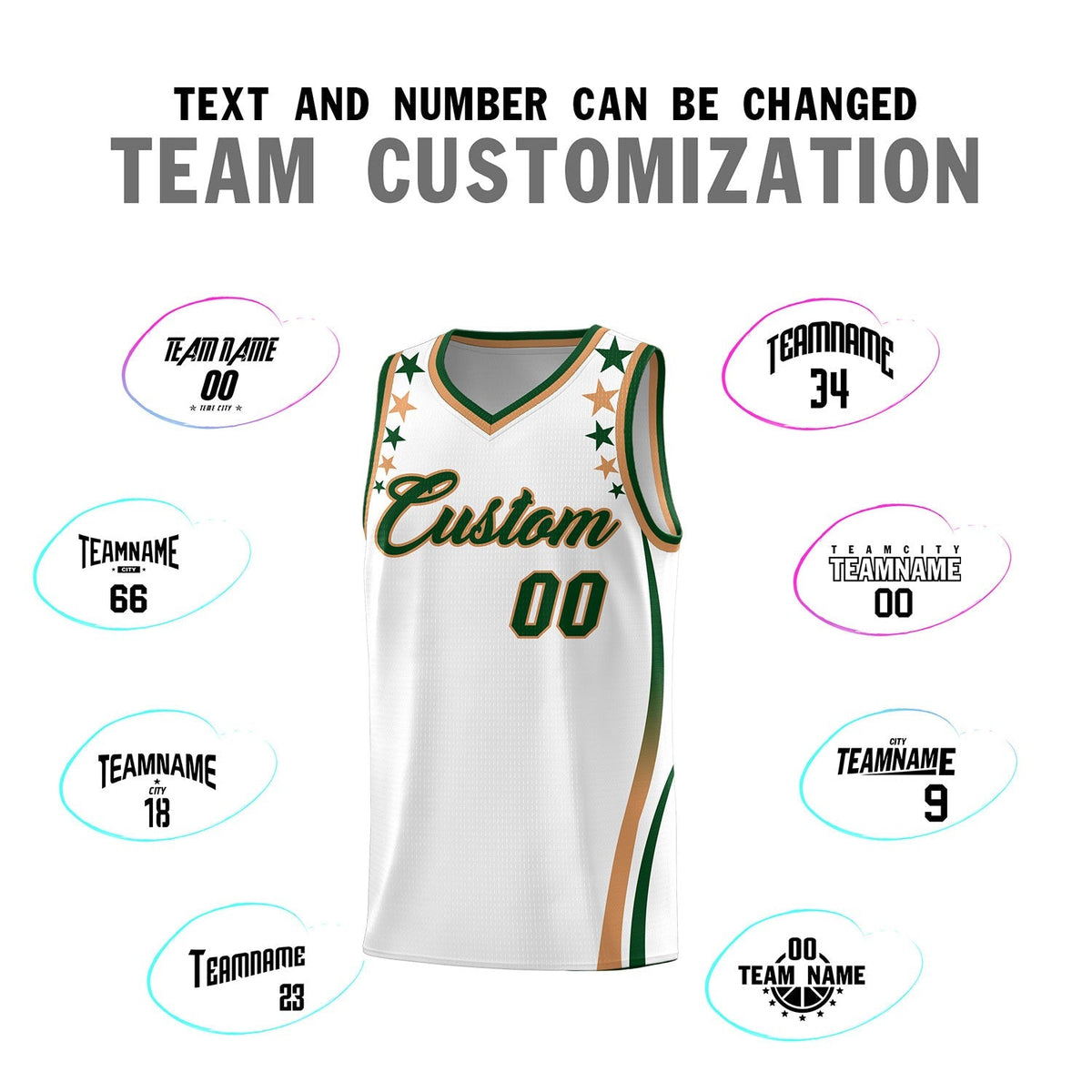 Custom White Shoulders Star Pattern Side Color Block Sports Uniform Basketball Jersey|KXKSHOP