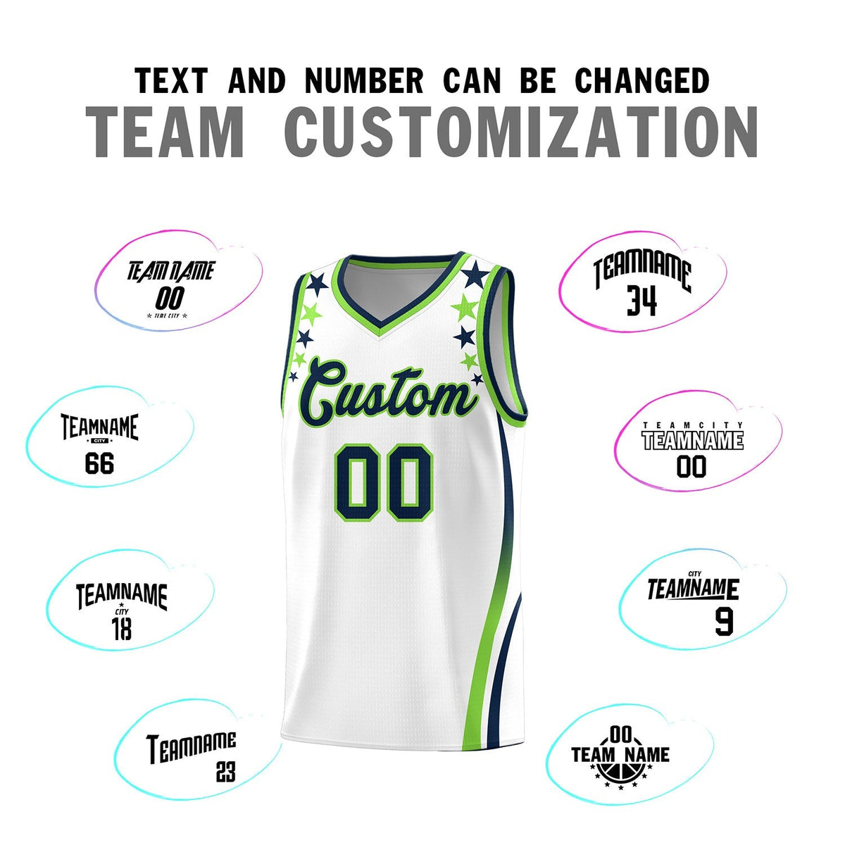 Custom White Shoulders Star Pattern Side Color Block Sports Uniform Basketball Jersey|KXKSHOP