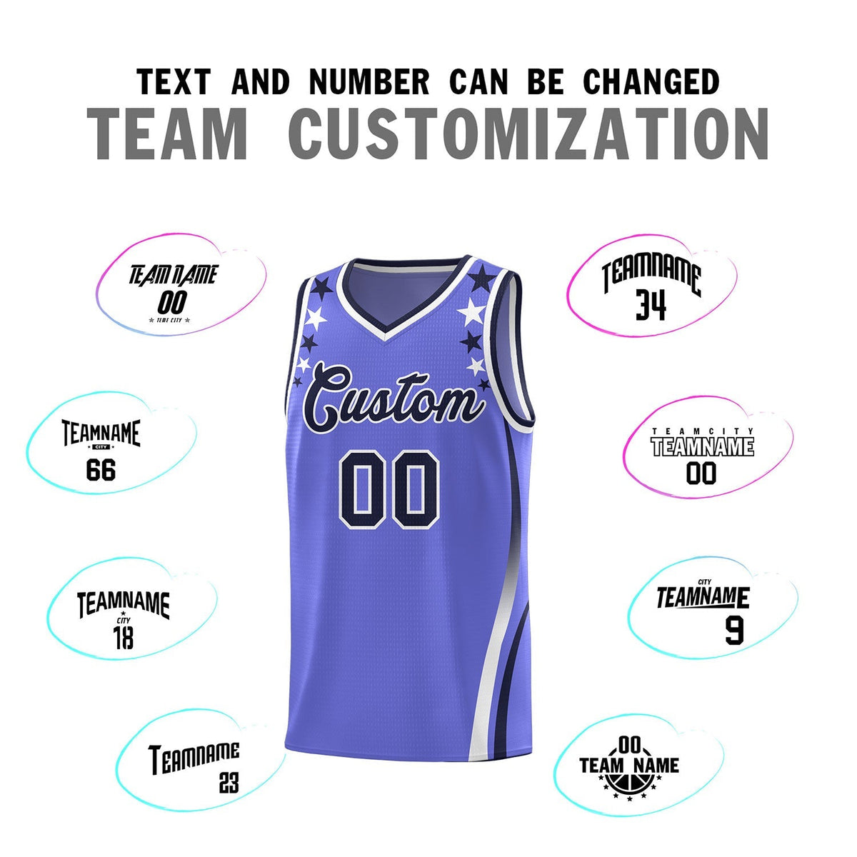 Custom Purple Shoulders Star Pattern Side Color Block Sports Uniform Basketball Jersey|KXKSHOP
