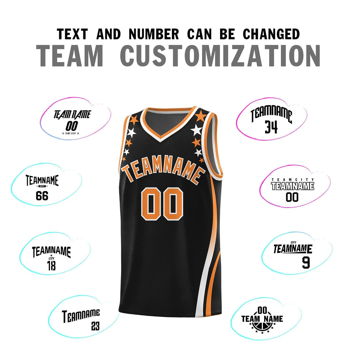 Custom Black Shoulders Star Pattern Side Color Block Sports Uniform Basketball Jersey|KXKSHOP