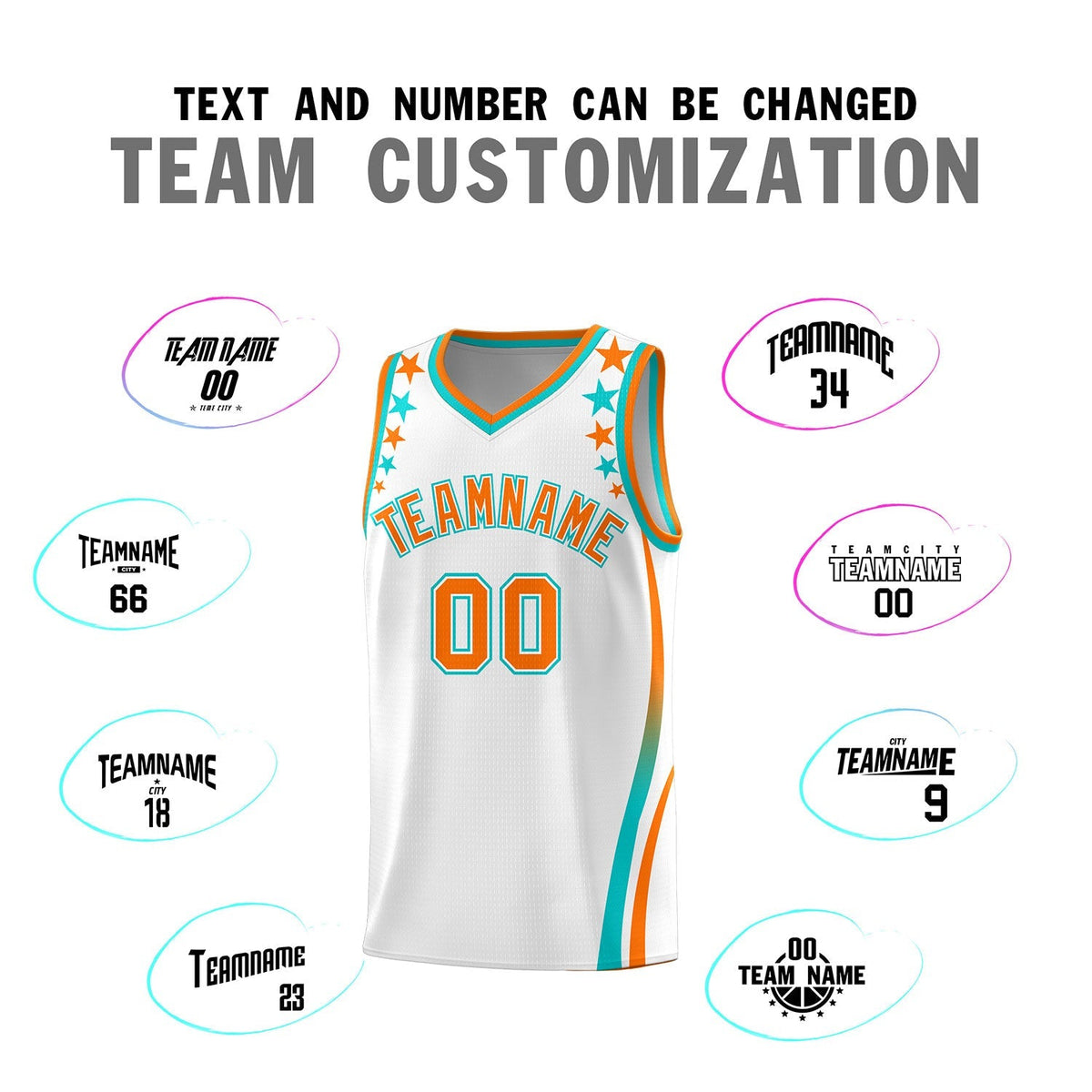 Custom White Shoulders Star Pattern Side Color Block Sports Uniform Basketball Jersey|KXKSHOP