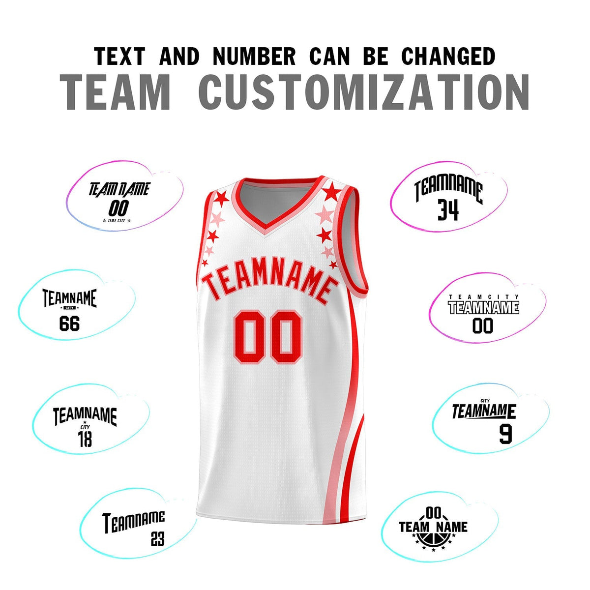 Custom White Shoulders Star Pattern Side Color Block Sports Uniform Basketball Jersey|KXKSHOP