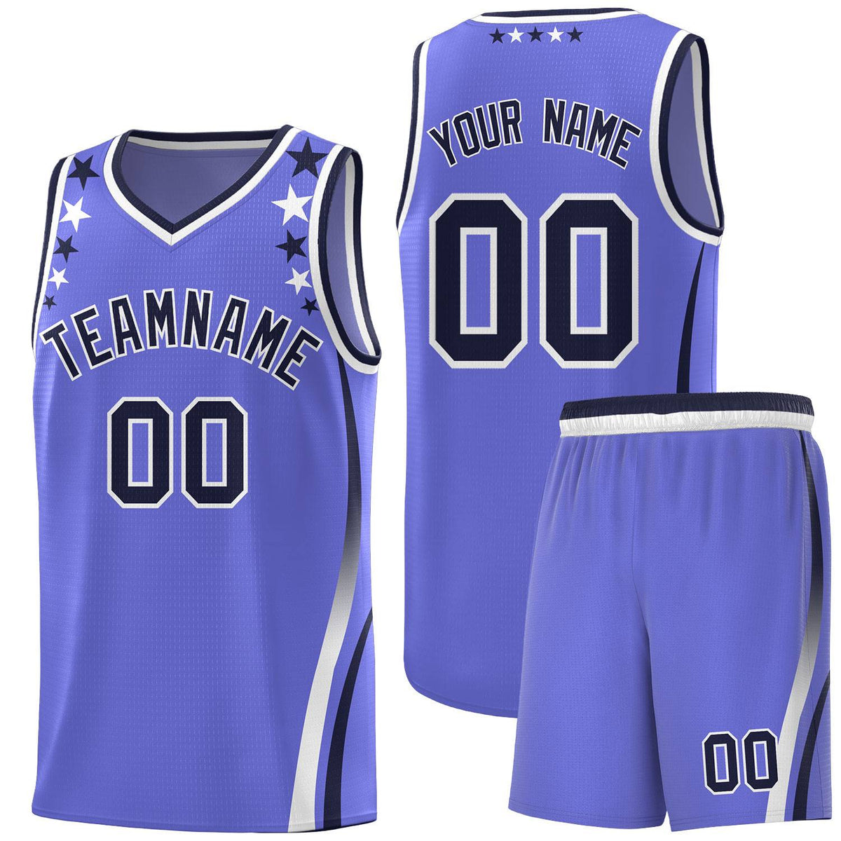 Custom Purple Shoulders Star Pattern Side Color Block Sports Uniform Basketball Jersey|KXKSHOP