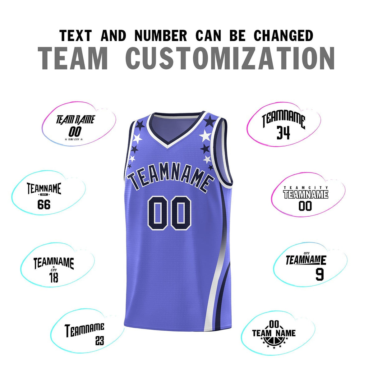 Custom Purple Shoulders Star Pattern Side Color Block Sports Uniform Basketball Jersey|KXKSHOP