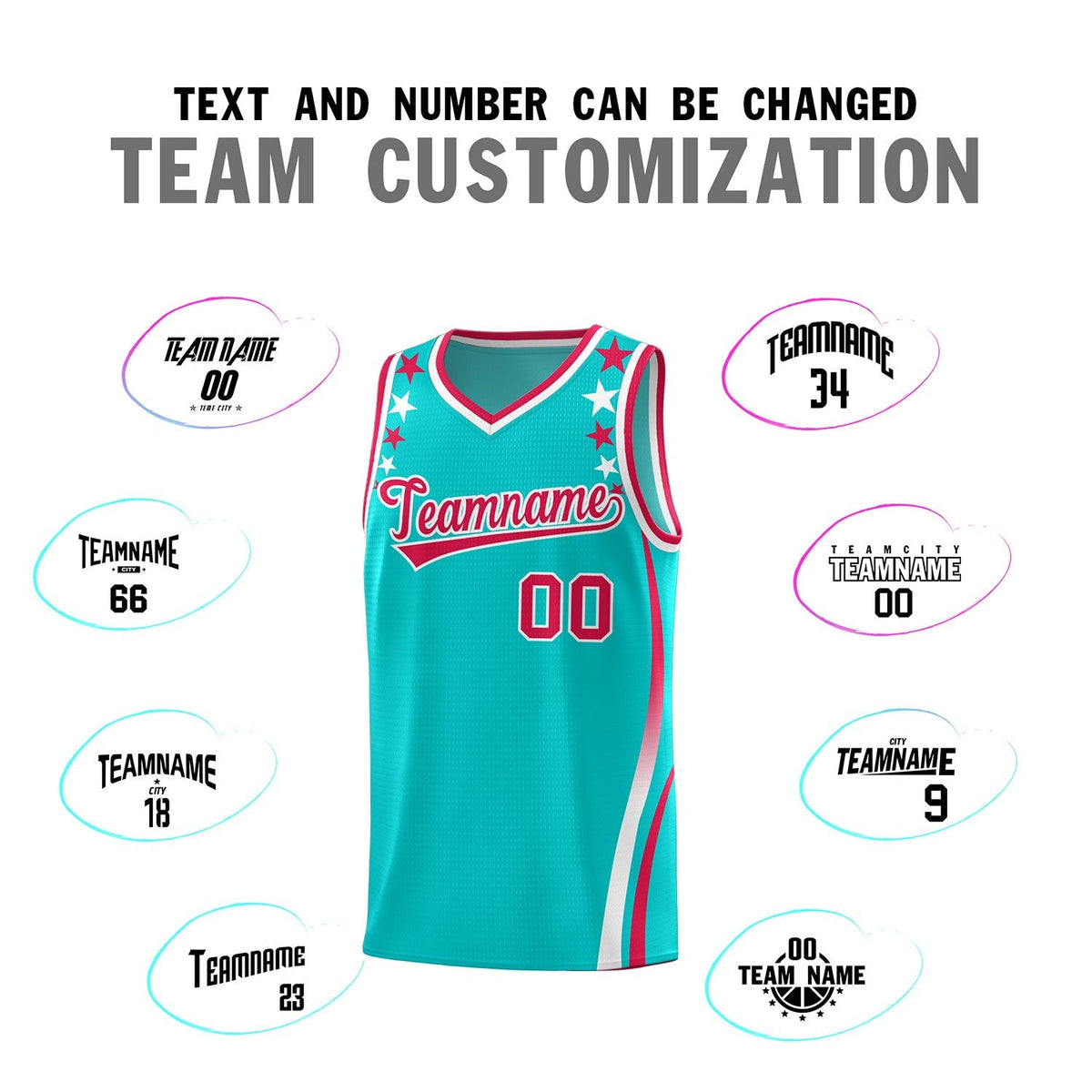 Custom Sky Blue Shoulders Star Pattern Side Color Block Sports Uniform Basketball Jersey|KXKSHOP