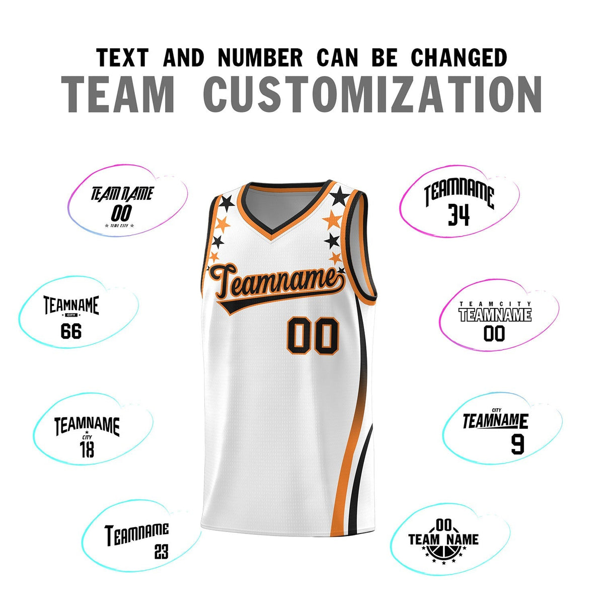Custom White Shoulders Star Pattern Side Color Block Sports Uniform Basketball Jersey|KXKSHOP
