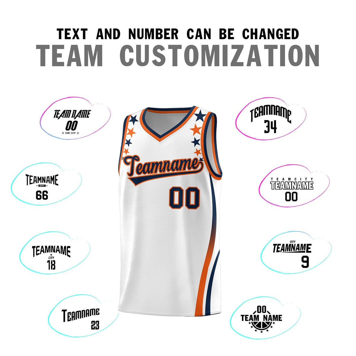 Custom White Shoulders Star Pattern Side Color Block Sports Uniform Basketball Jersey|KXKSHOP