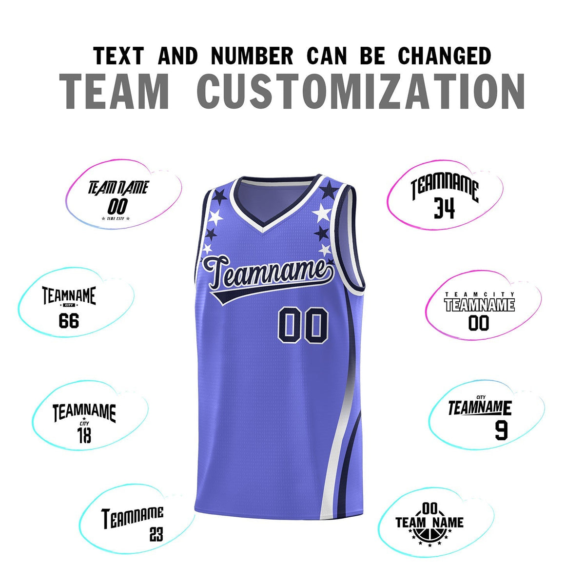 Custom Purple Shoulders Star Pattern Side Color Block Sports Uniform Basketball Jersey|KXKSHOP