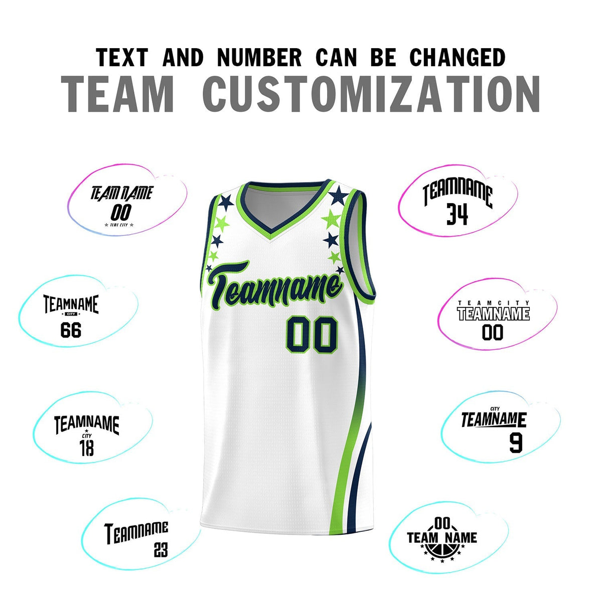 Custom White Shoulders Star Pattern Side Color Block Sports Uniform Basketball Jersey|KXKSHOP
