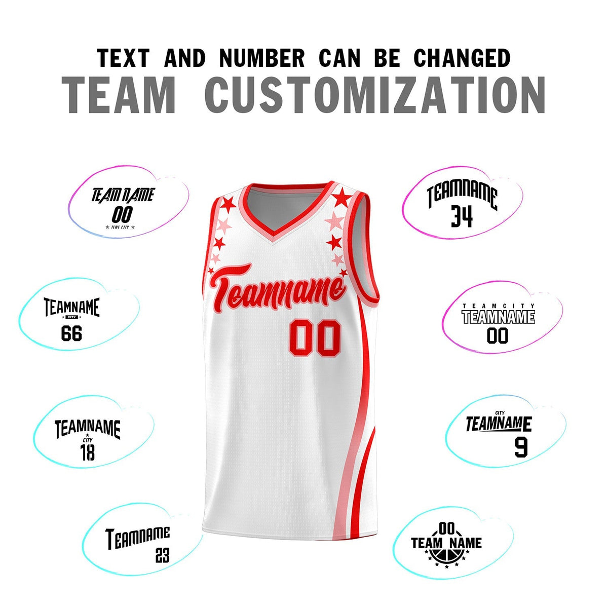 Custom White Shoulders Star Pattern Side Color Block Sports Uniform Basketball Jersey|KXKSHOP