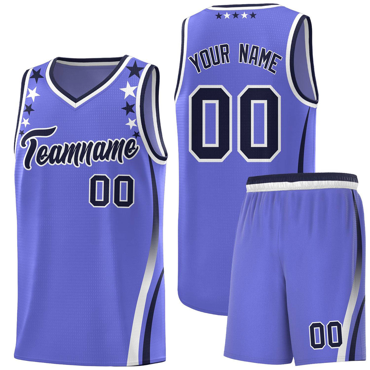 Custom Purple Shoulders Star Pattern Side Color Block Sports Uniform Basketball Jersey|KXKSHOP