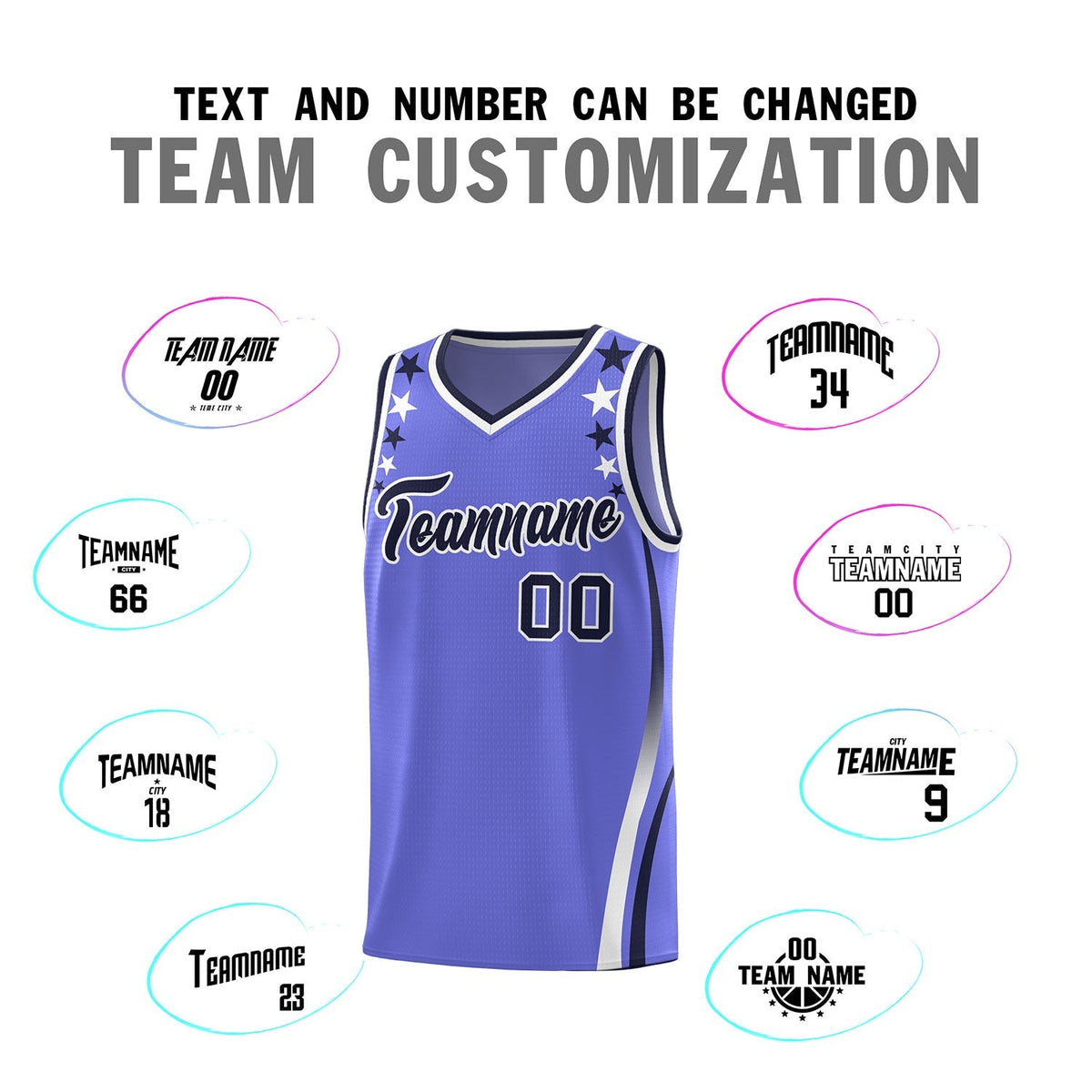 Custom Purple Shoulders Star Pattern Side Color Block Sports Uniform Basketball Jersey|KXKSHOP