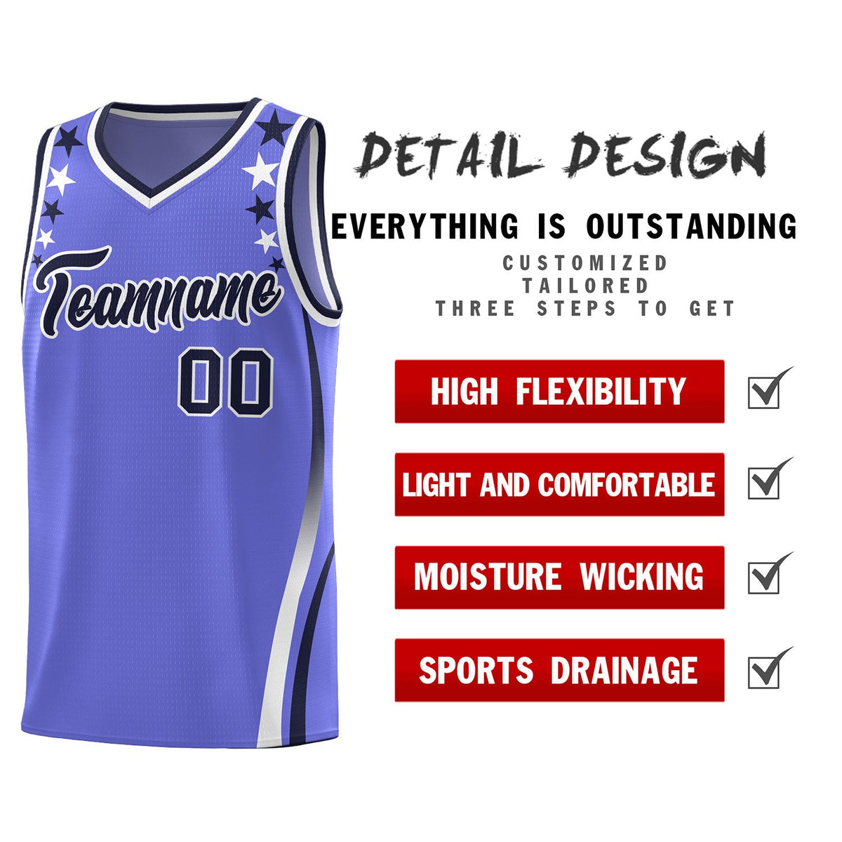 Custom Purple Shoulders Star Pattern Side Color Block Sports Uniform Basketball Jersey|KXKSHOP