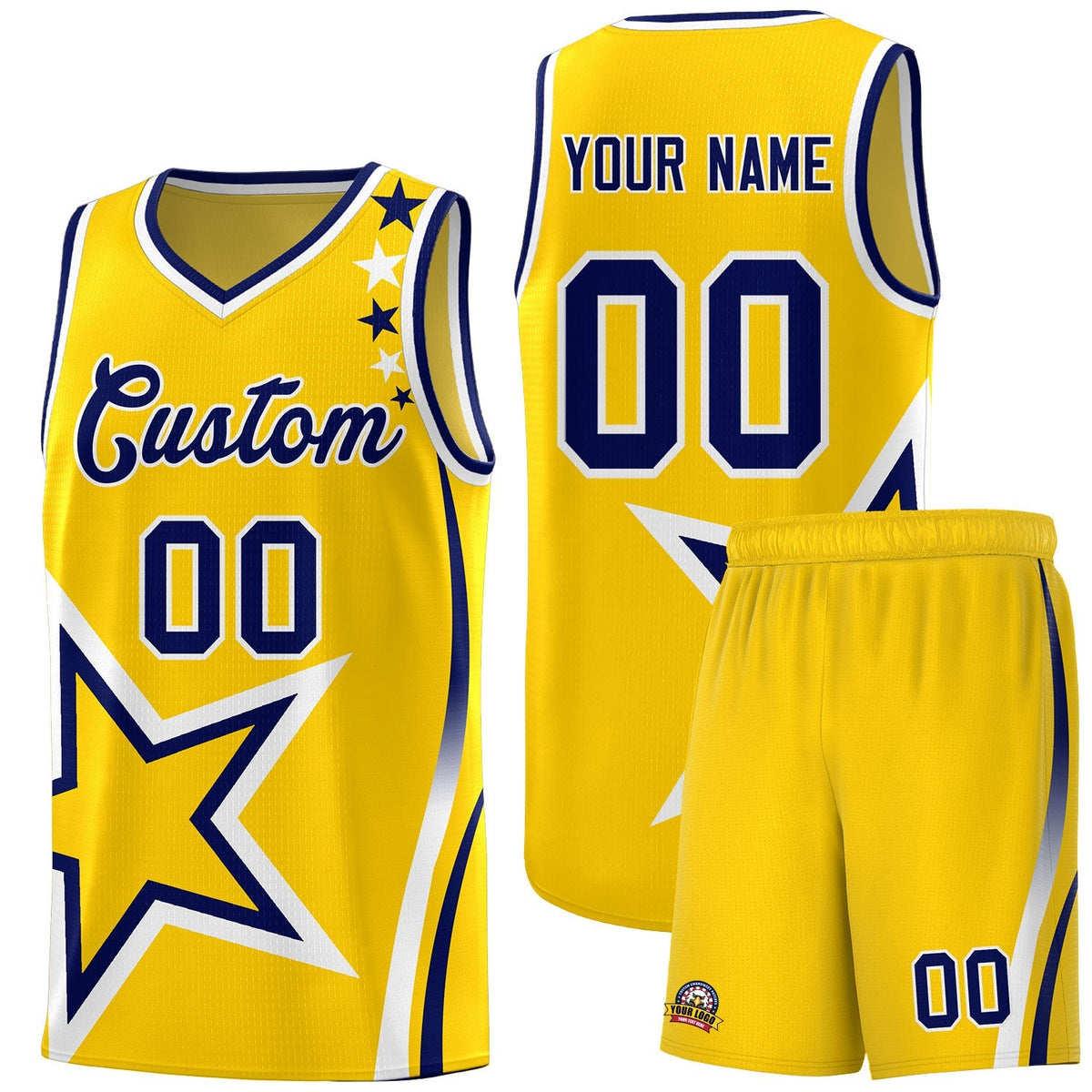 Custom Neon Green Navy-White Side Two-Tone Classic Sports Uniform Basketball Jersey |KXKSHOP