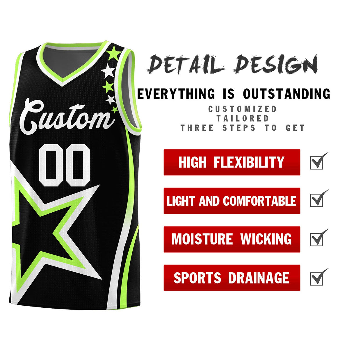 Custom Neon Green Navy-White Side Two-Tone Classic Sports Uniform Basketball Jersey |KXKSHOP