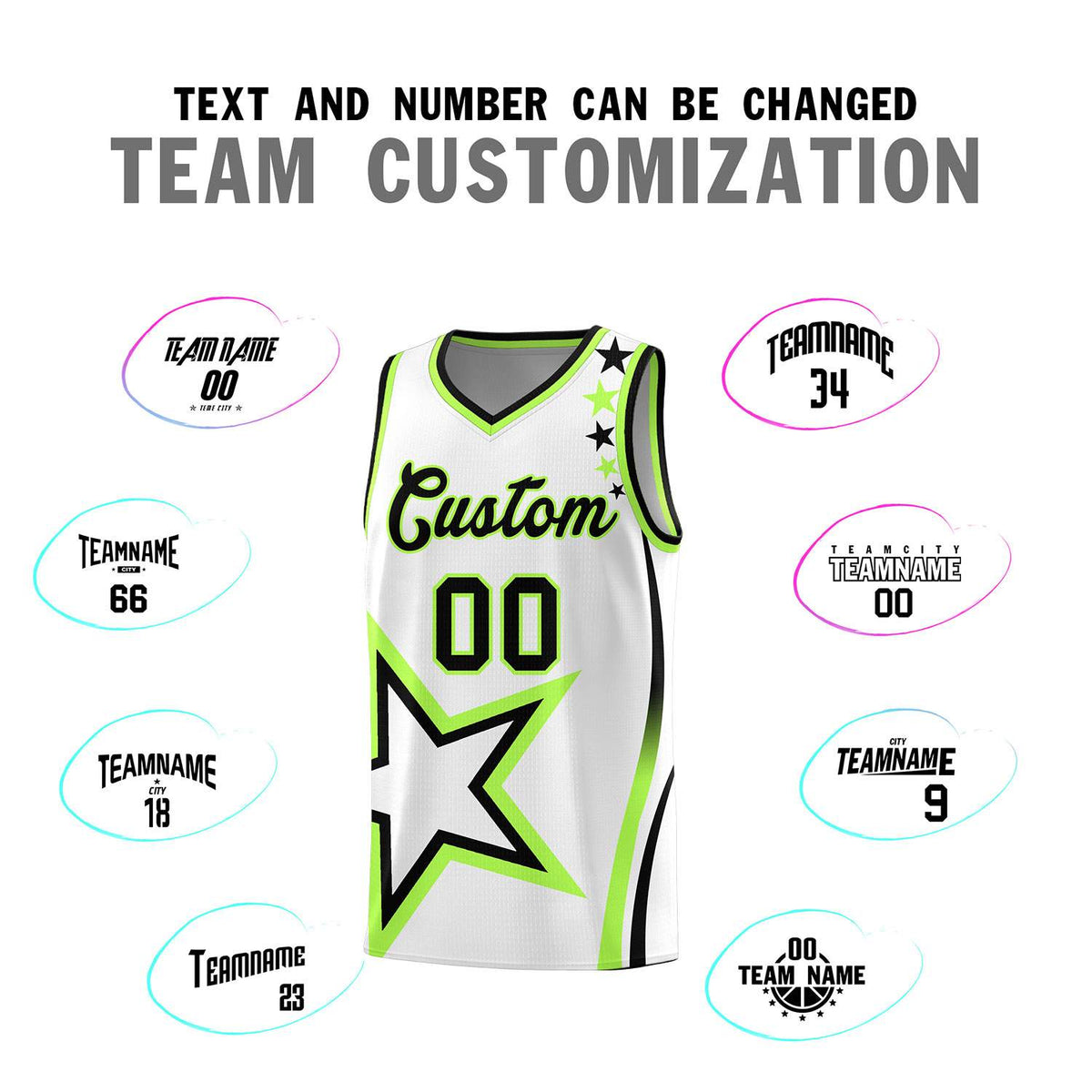 Custom Neon Green Navy-White Side Two-Tone Classic Sports Uniform Basketball Jersey |KXKSHOP